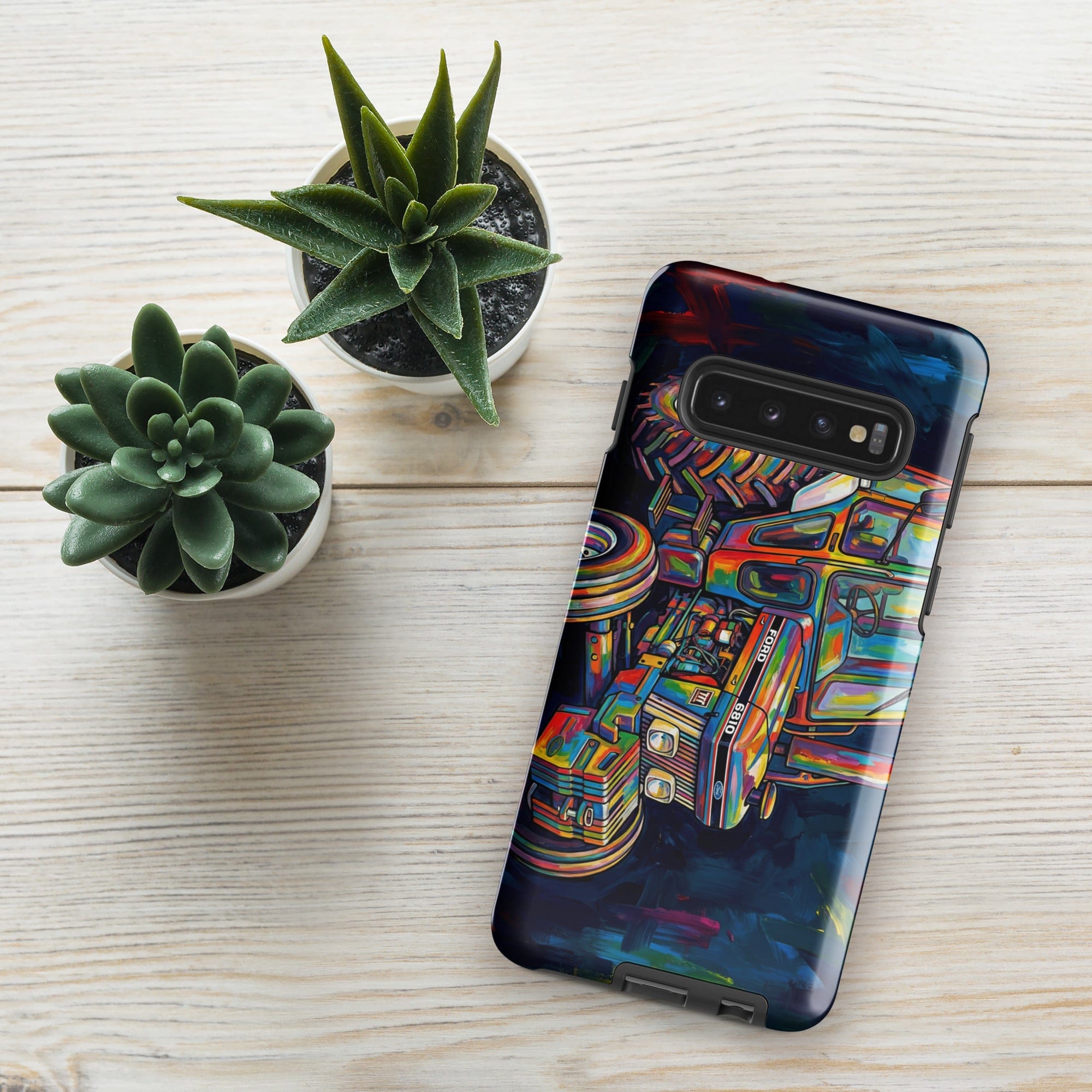 The Tractor Mugs Store Samsung Galaxy S10 Ford 6810 2WD | Splash Art Tough case for SamsungĀ® Quality Farmers Merch