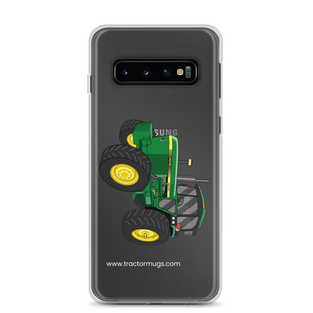 The Tractor Mugs Store Samsung Galaxy S10 John Deere 4240 | Clear Case for Samsung® Quality Farmers Merch
