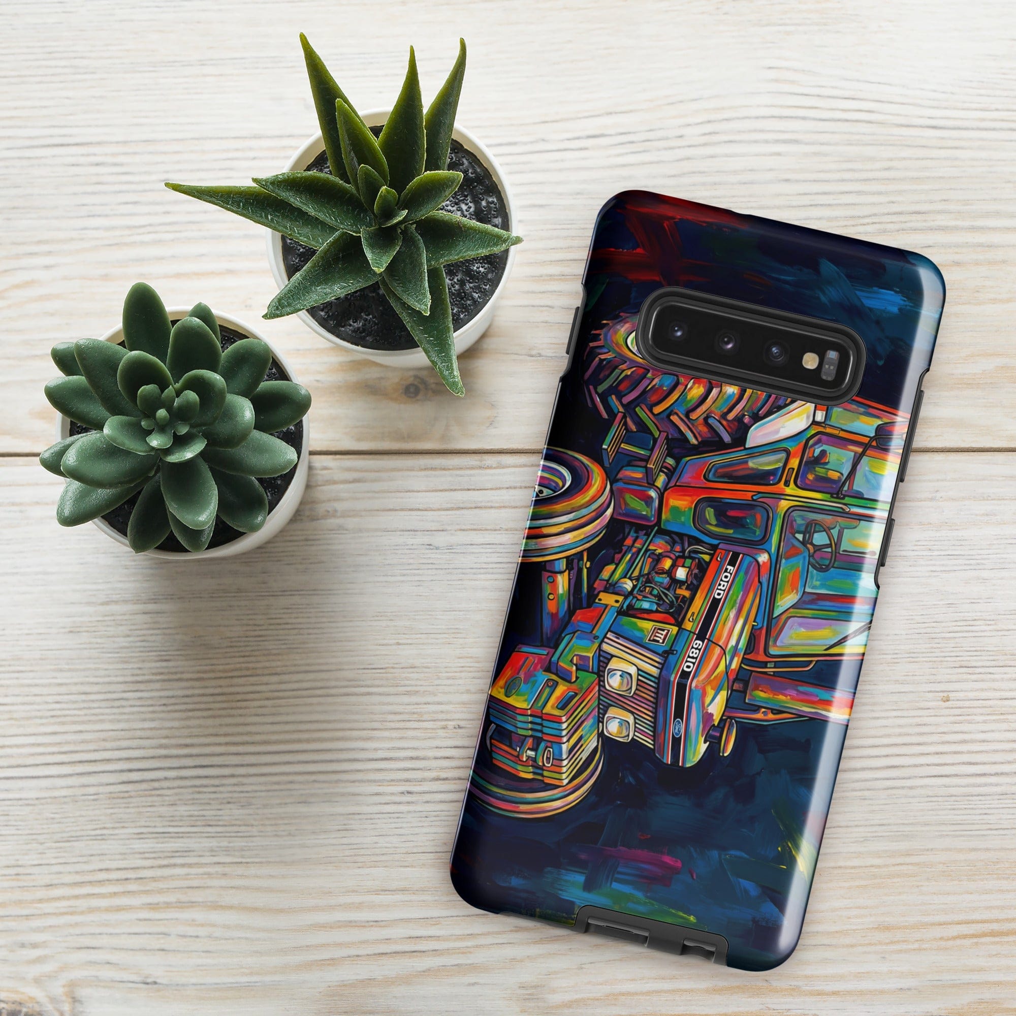 The Tractor Mugs Store Samsung Galaxy S10 Plus Ford 6810 2WD | Splash Art Tough case for SamsungĀ® Quality Farmers Merch