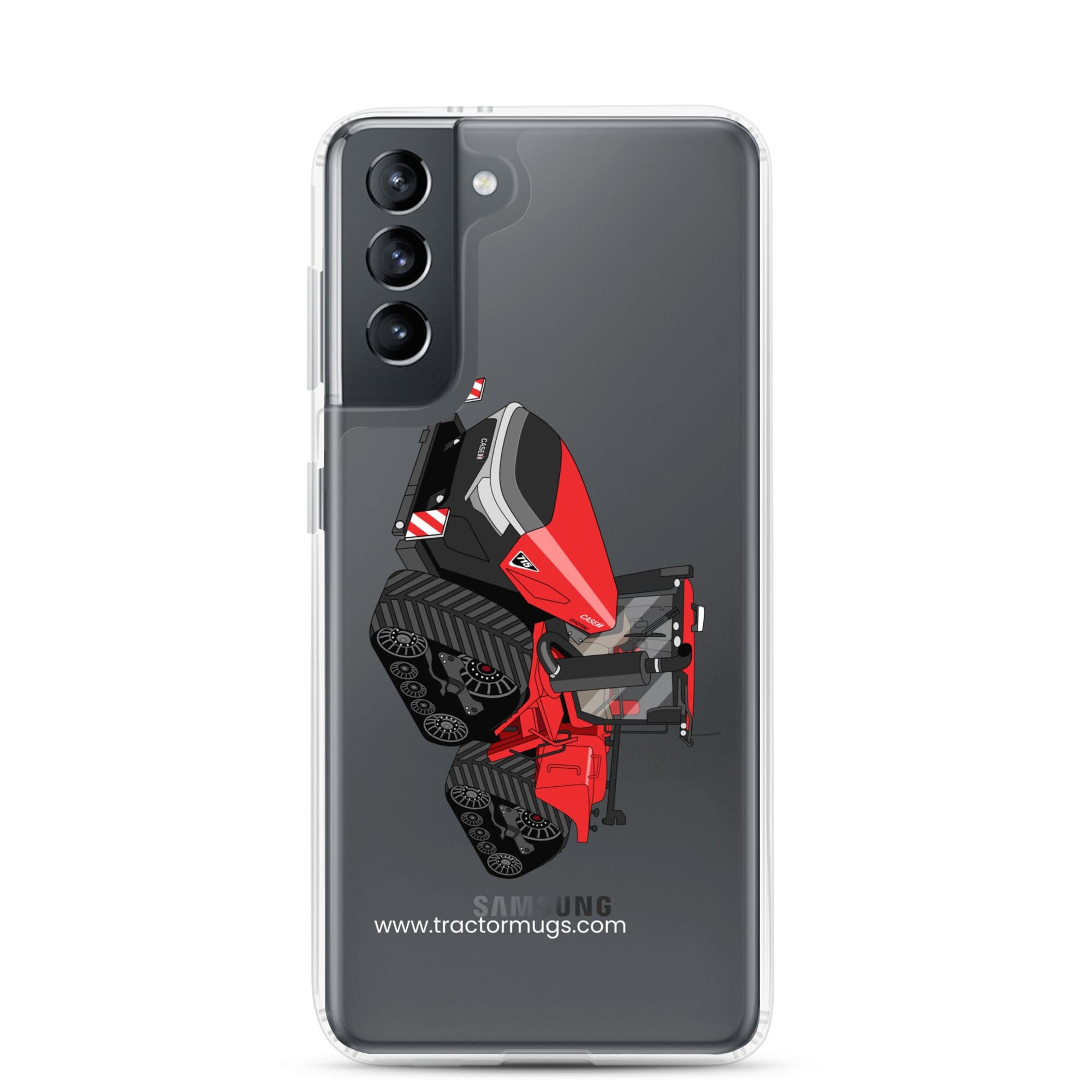 The Tractor Mugs Store Samsung Galaxy S21 Case IH Quadtrac 715 | Clear Case for Samsung® Quality Farmers Merch