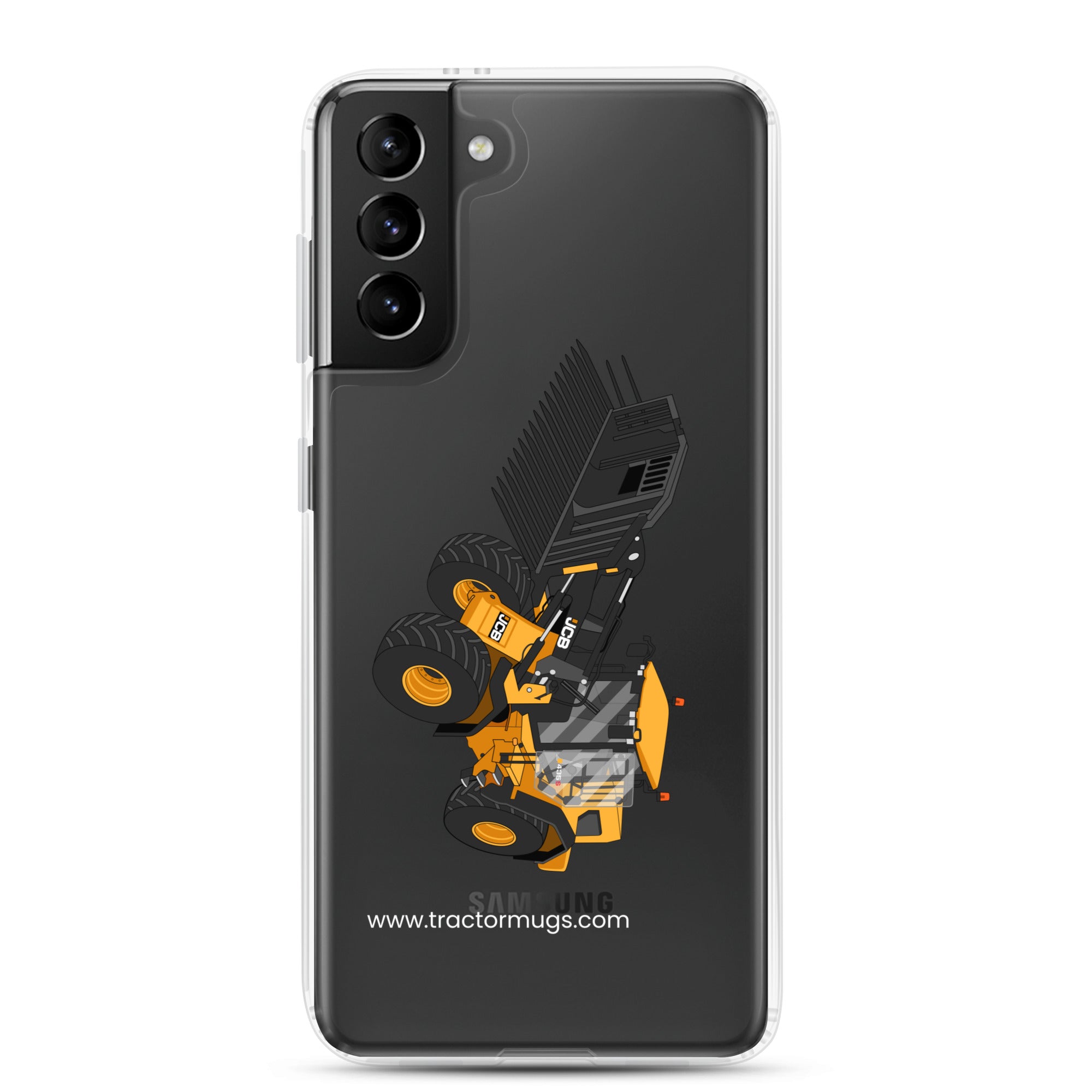 The Tractor Mugs Store Samsung Galaxy S21 Plus JCB 435 S Farm Master | Clear Case for Samsung® Quality Farmers Merch