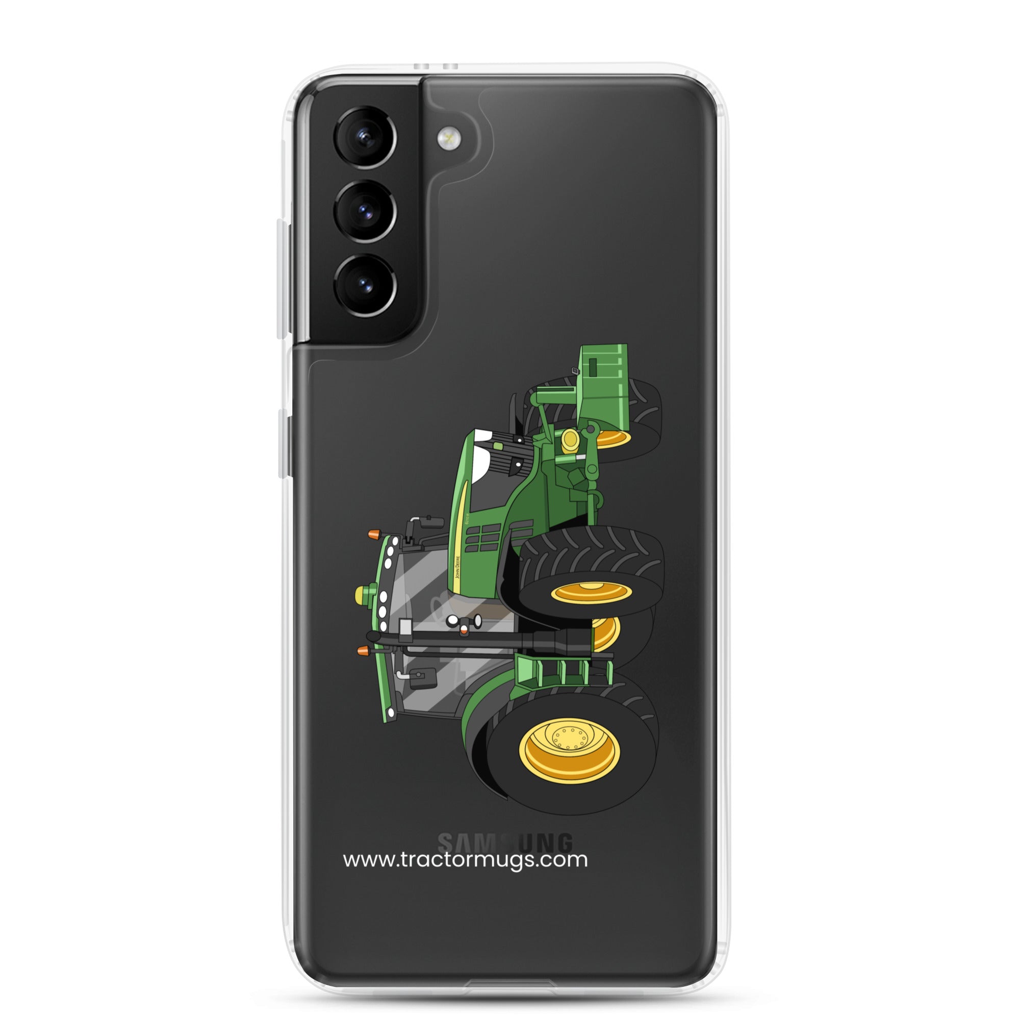 The Tractor Mugs Store Samsung Galaxy S21 Plus John Deere 6210 R | Clear Case for Samsung® Quality Farmers Merch