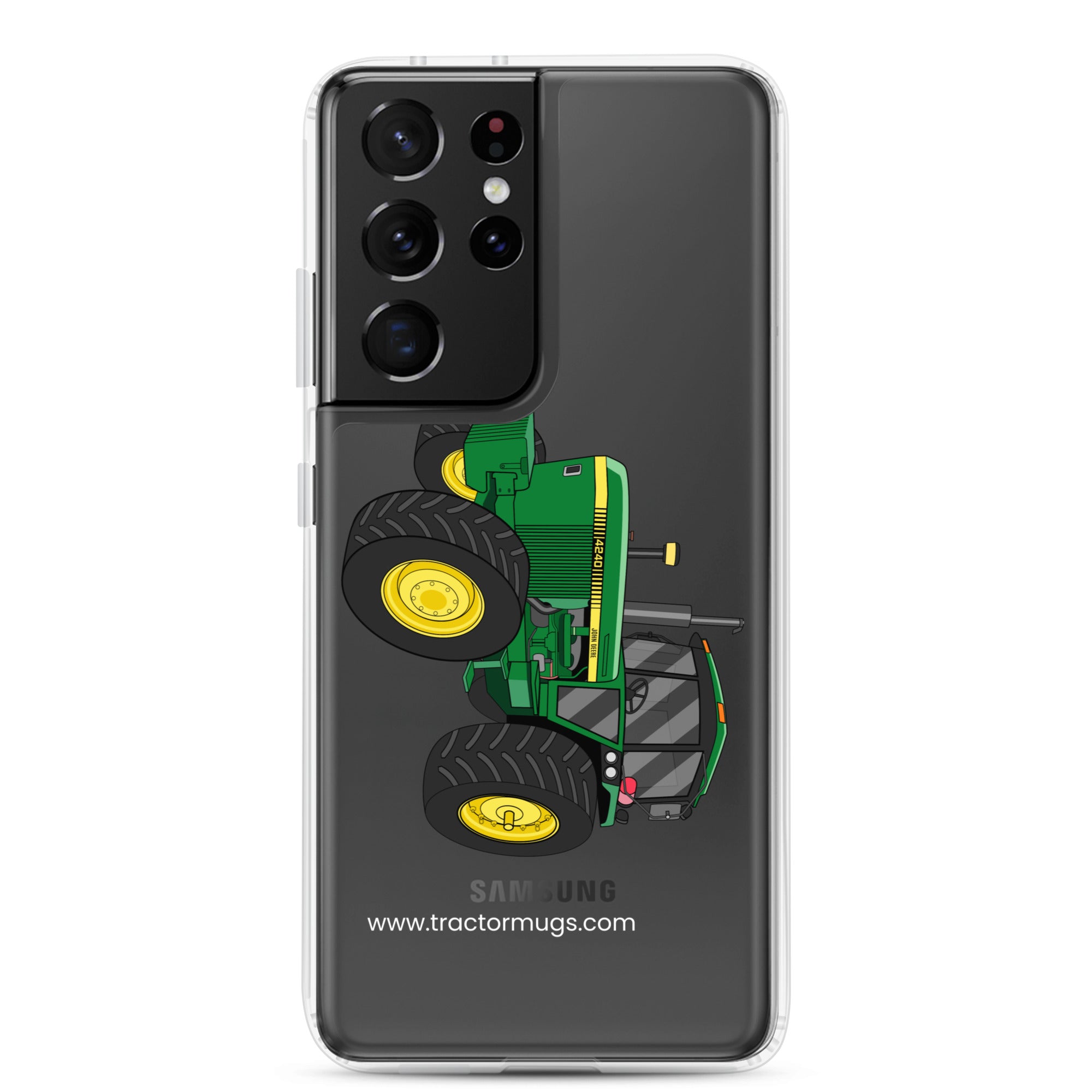 The Tractor Mugs Store Samsung Galaxy S21 Ultra John Deere 4240 | Clear Case for Samsung® Quality Farmers Merch