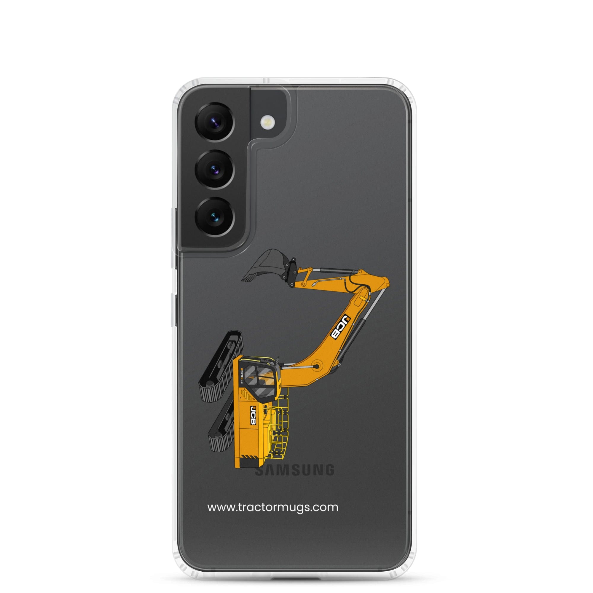 The Tractor Mugs Store Samsung Galaxy S22 JCB 370 LC | Clear Case for Samsung® Quality Farmers Merch
