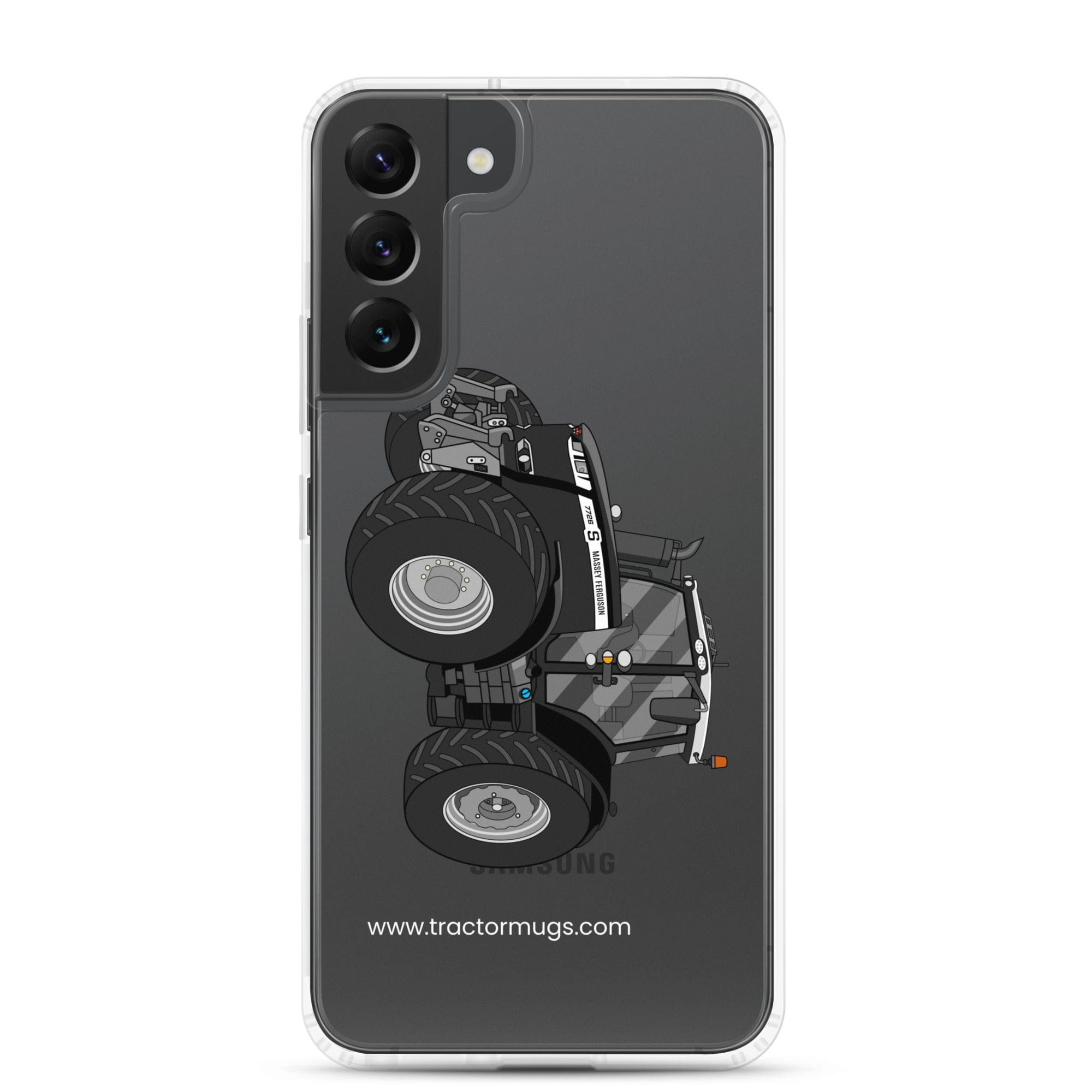 The Tractor Mugs Store Samsung Galaxy S22 Plus Massey Ferguson 7726S Black Beauty | Clear Case for Samsung® Quality Farmers Merch