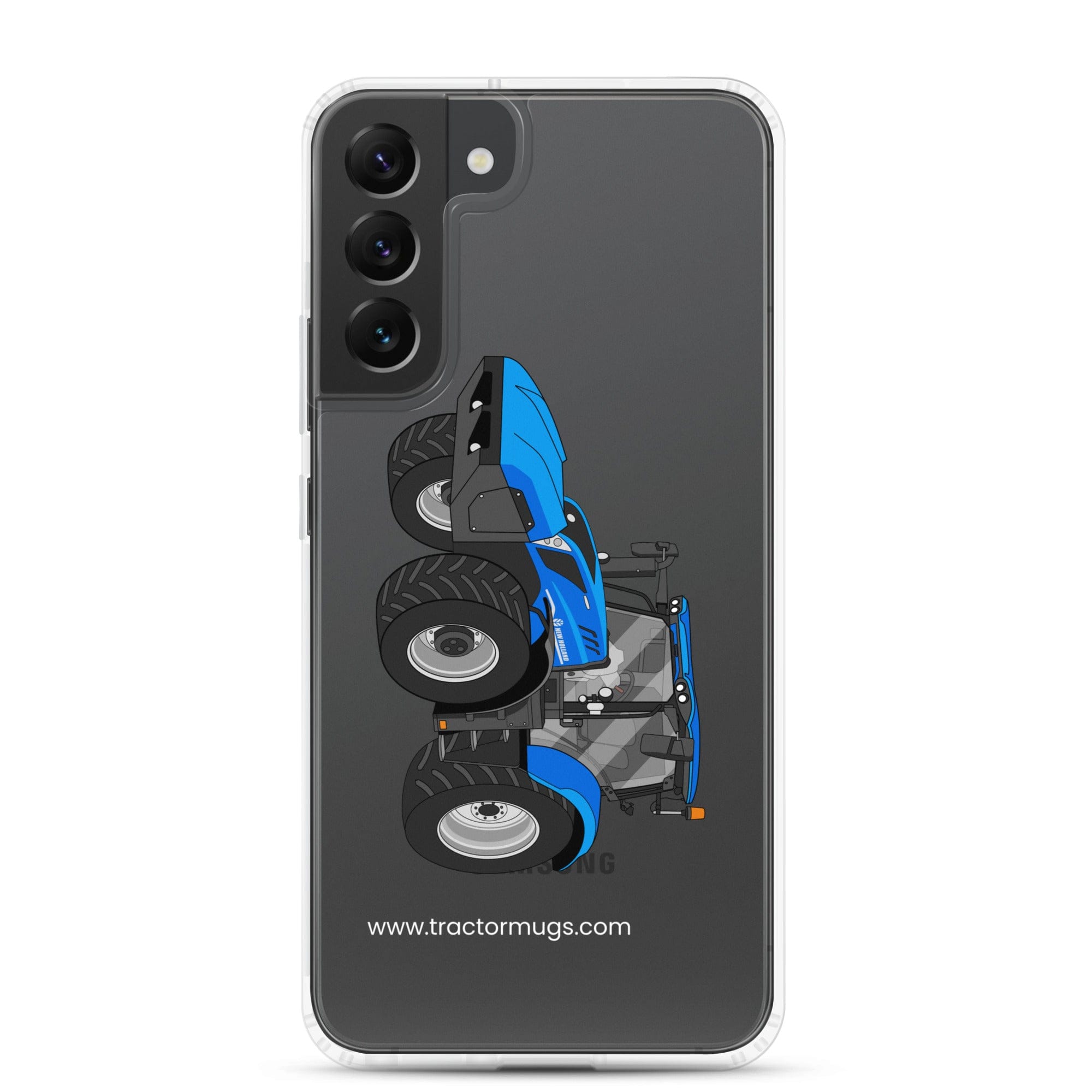 The Tractor Mugs Store Samsung Galaxy S22 Plus New Holland T6 180 Methane | Clear Case for Samsung® Quality Farmers Merch