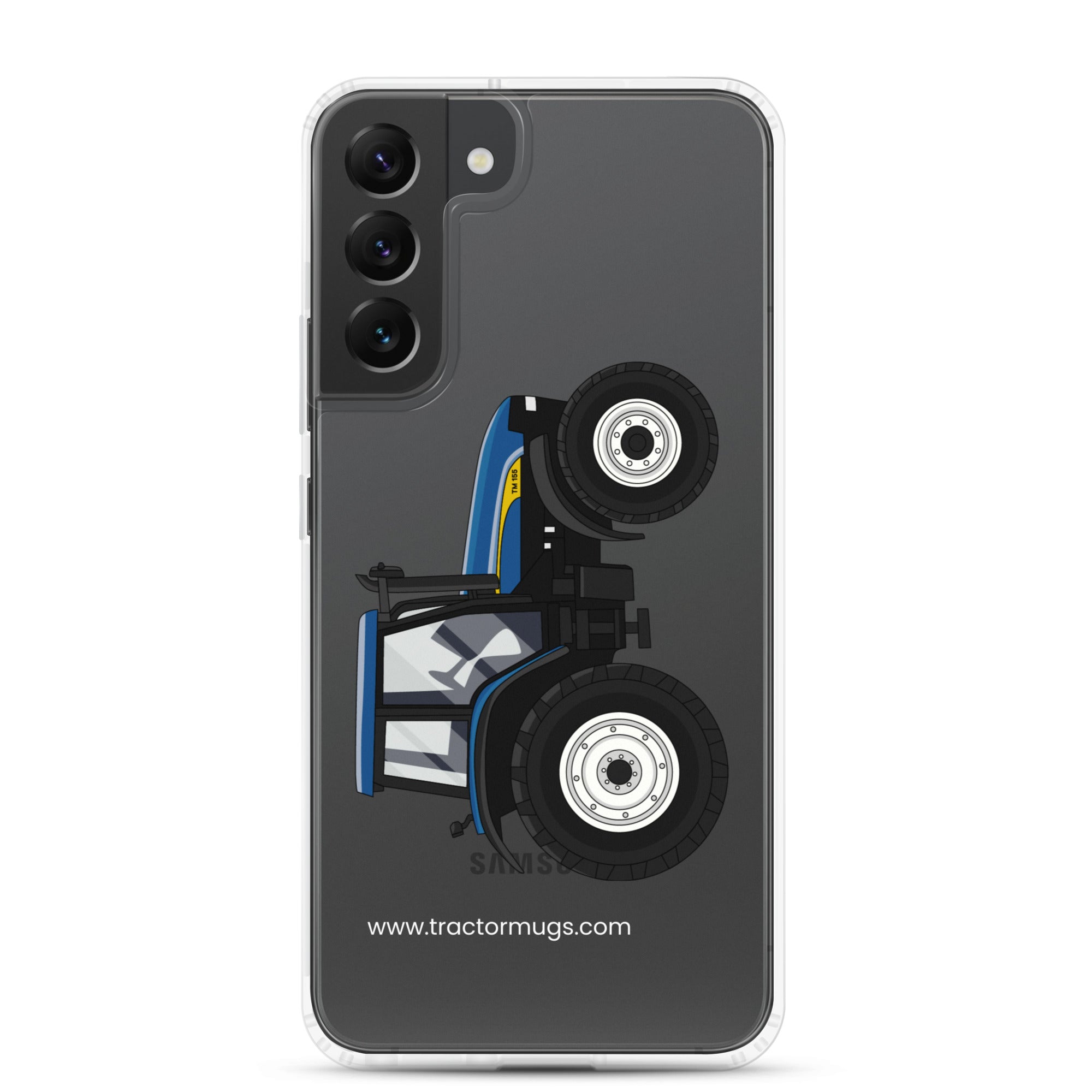 The Tractor Mugs Store Samsung Galaxy S22 Plus New Holland TM 155 | Clear Case for Samsung® Quality Farmers Merch
