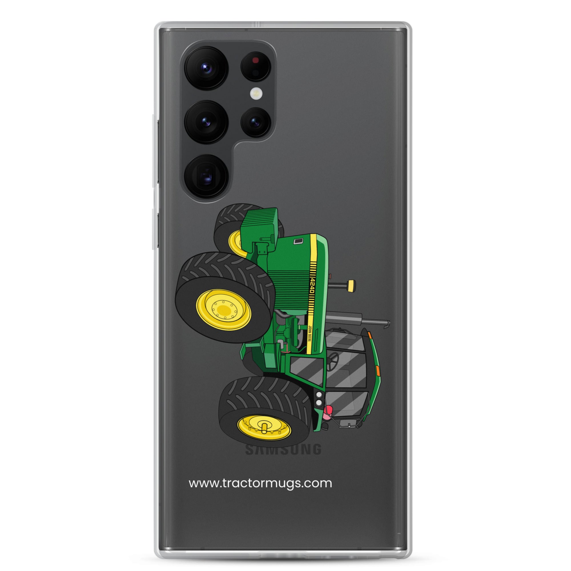 The Tractor Mugs Store Samsung Galaxy S22 Ultra John Deere 4240 | Clear Case for Samsung® Quality Farmers Merch