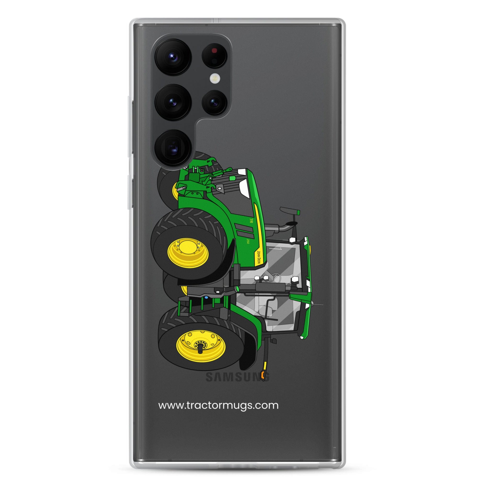 The Tractor Mugs Store Samsung Galaxy S22 Ultra John Deere 7R 350 Auto Power | Clear Case for Samsung® Quality Farmers Merch