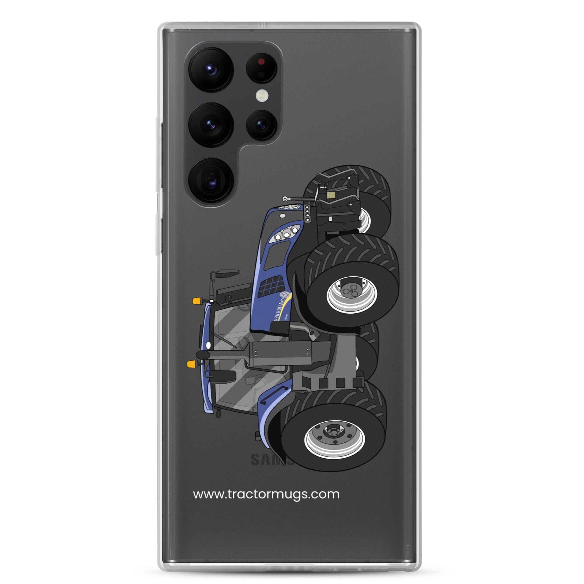 The Tractor Mugs Store Samsung Galaxy S22 Ultra New Holland T8 435 | Clear Case for Samsung® Quality Farmers Merch