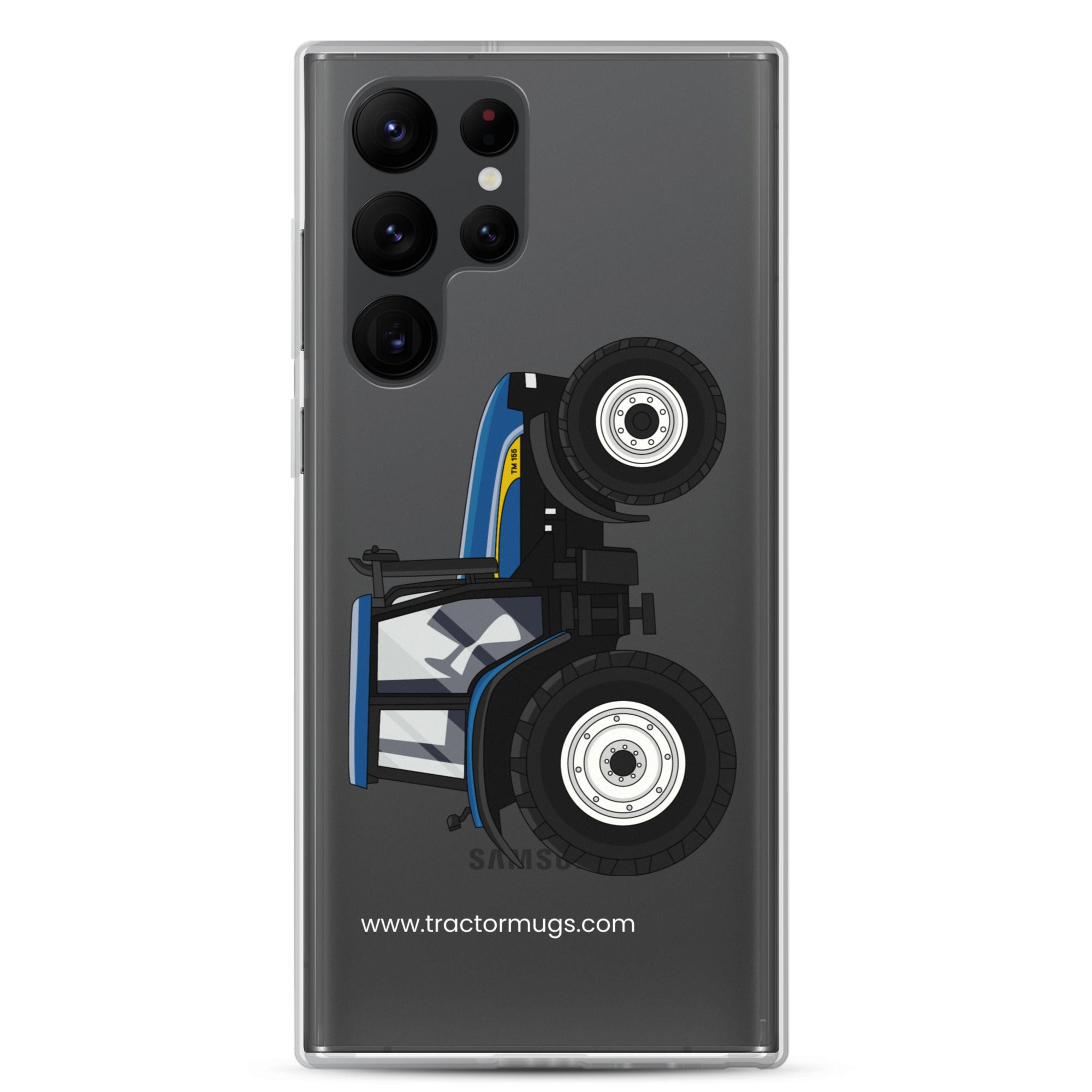 The Tractor Mugs Store Samsung Galaxy S22 Ultra New Holland TM 155 | Clear Case for Samsung® Quality Farmers Merch