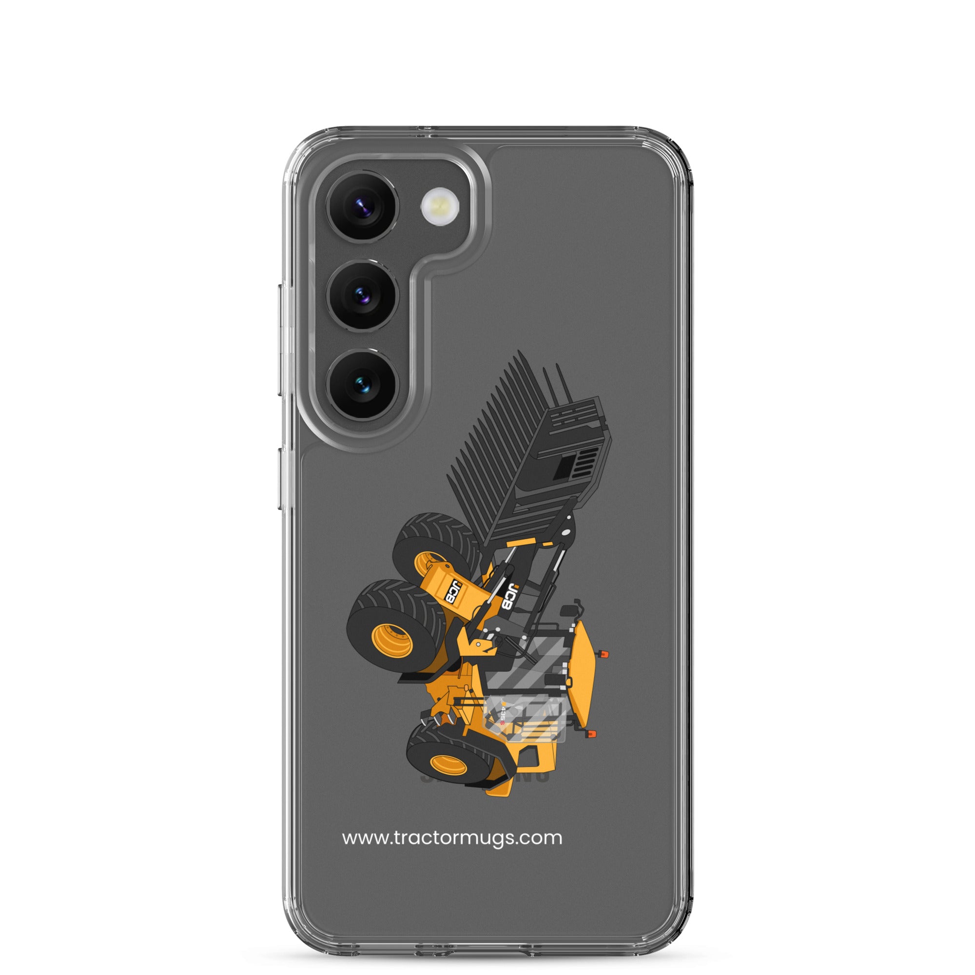 The Tractor Mugs Store Samsung Galaxy S23 JCB 435 S Farm Master | Clear Case for Samsung® Quality Farmers Merch