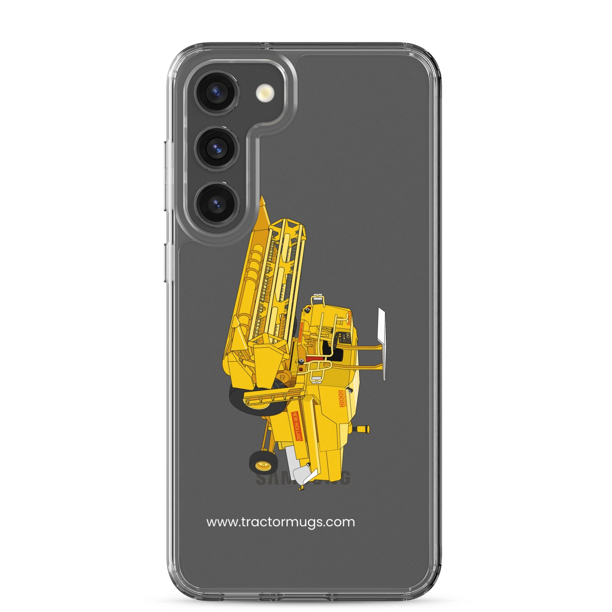 The Tractor Mugs Store Samsung Galaxy S23 Plus Clayson 8060 Combine Harvester | Clear Case for Samsung® Quality Farmers Merch