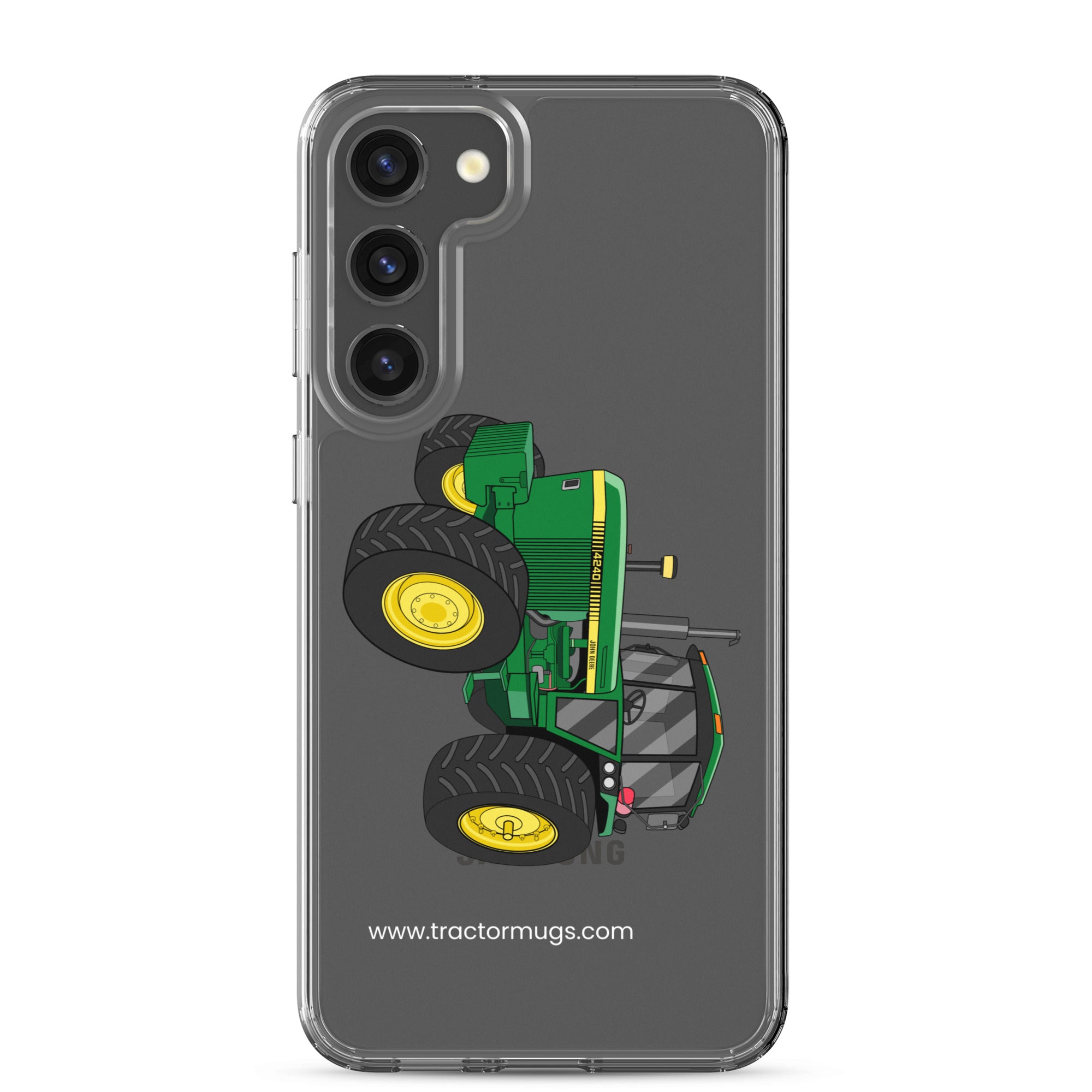 The Tractor Mugs Store Samsung Galaxy S23 Plus John Deere 4240 | Clear Case for Samsung® Quality Farmers Merch