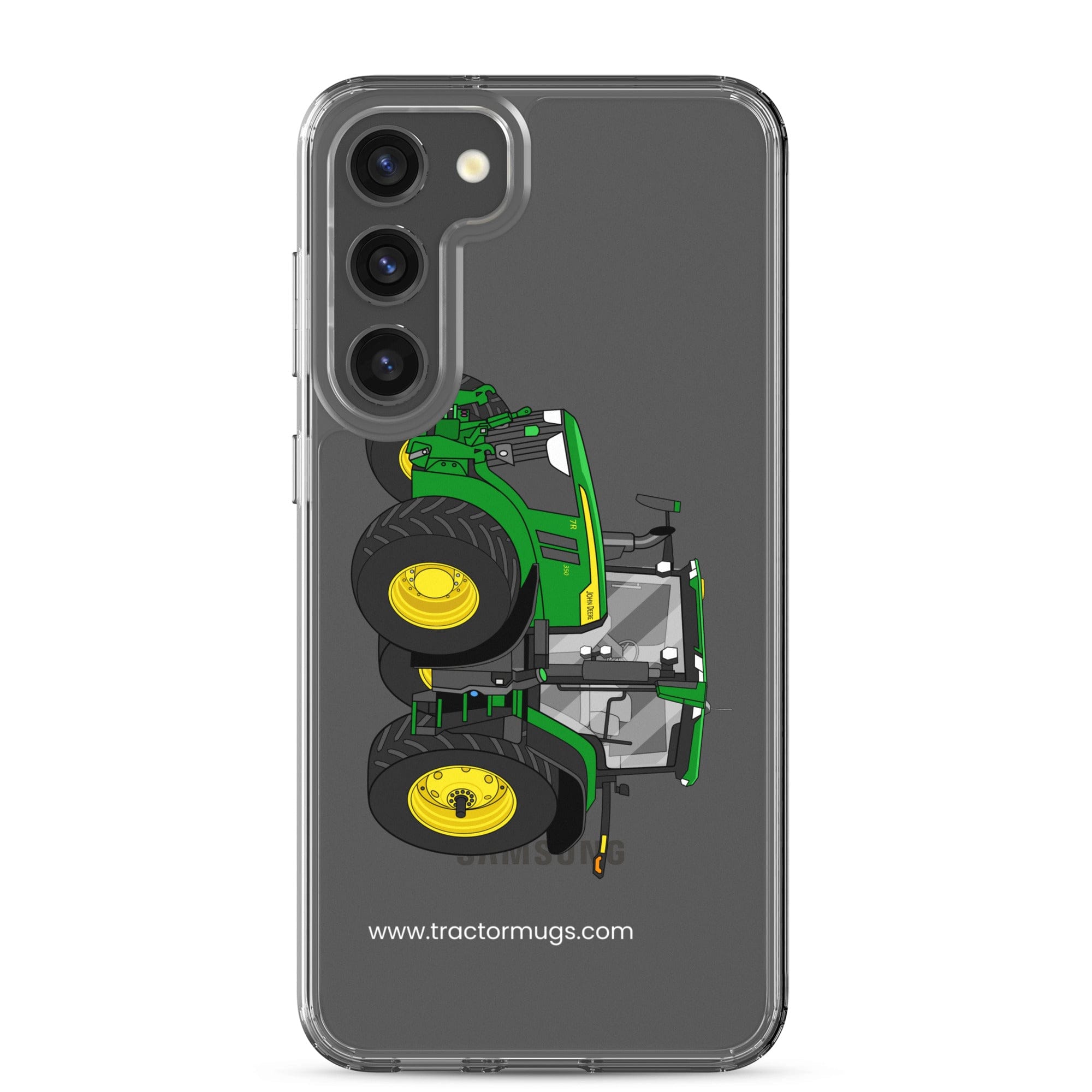 The Tractor Mugs Store Samsung Galaxy S23 Plus John Deere 7R 350 Auto Power | Clear Case for Samsung® Quality Farmers Merch