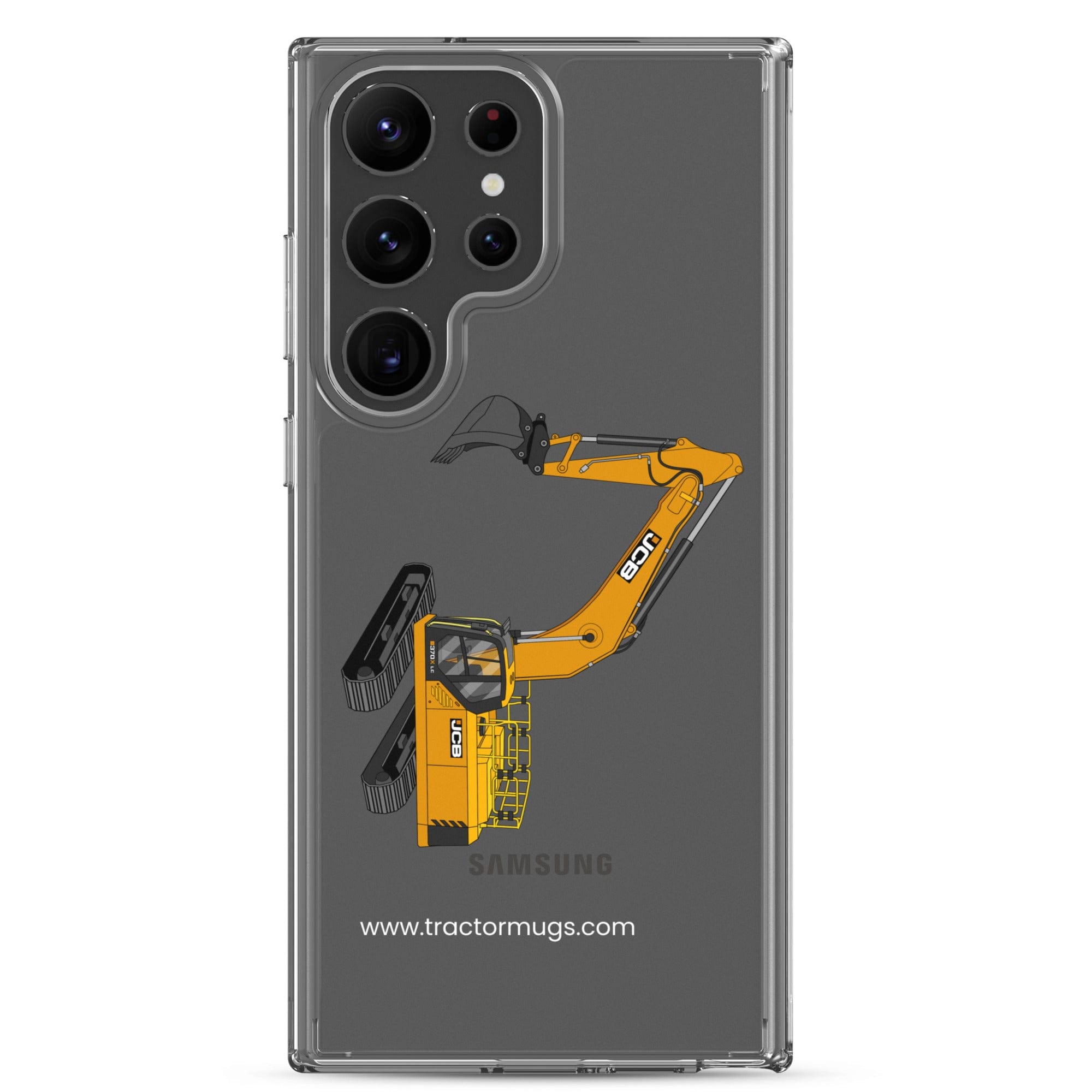 The Tractor Mugs Store Samsung Galaxy S23 Ultra JCB 370 LC | Clear Case for Samsung® Quality Farmers Merch