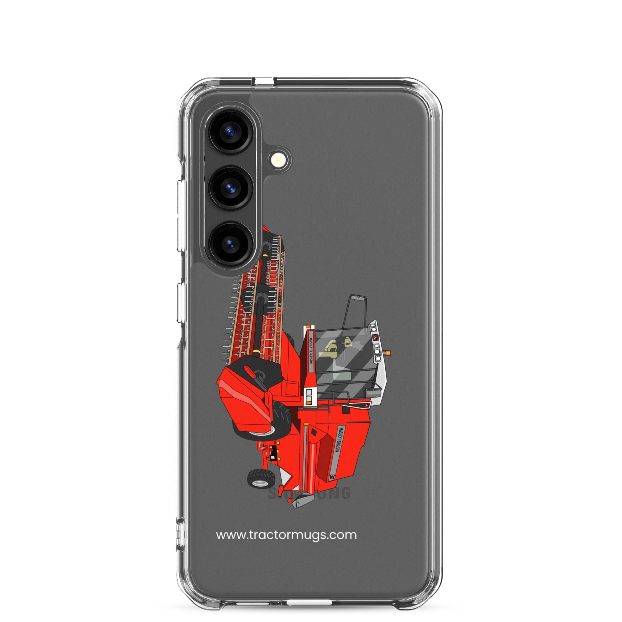 The Tractor Mugs Store Samsung Galaxy S24 1994 Massey Ferguson 32 Combine Harvester | Clear Case for Samsung® Quality Farmers Merch