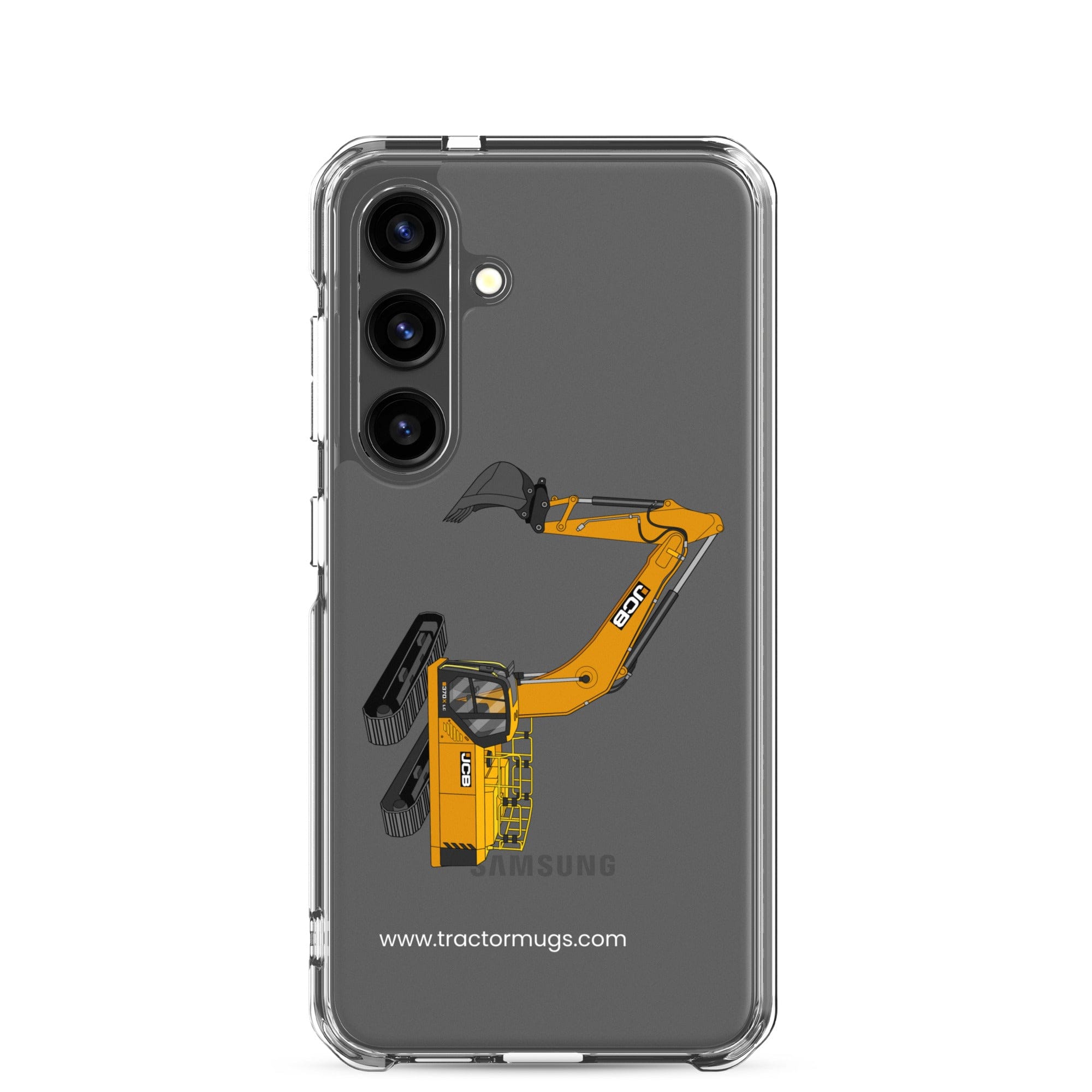 The Tractor Mugs Store Samsung Galaxy S24 JCB 370 LC | Clear Case for Samsung® Quality Farmers Merch