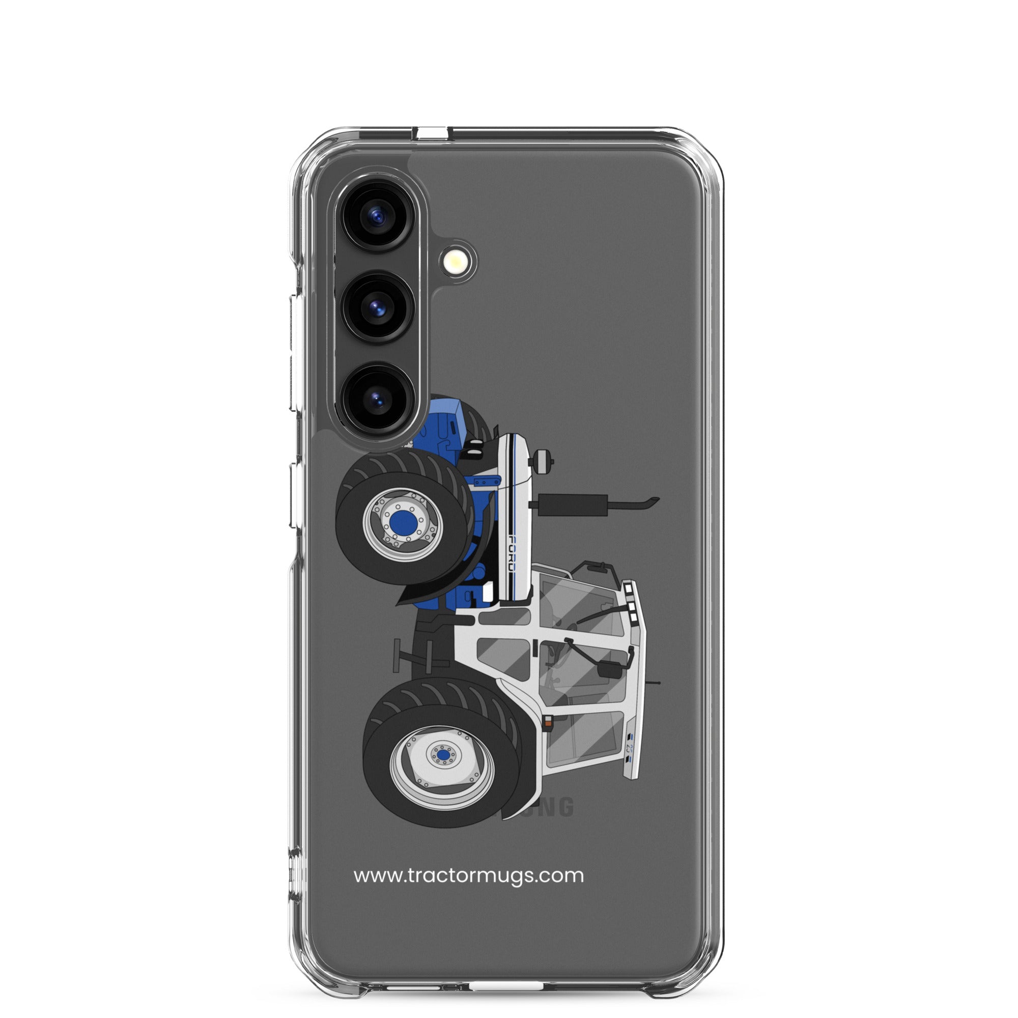 The Tractor Mugs Store Samsung Galaxy S24 Jubilee Edition Silver Tractor | Clear Case for Samsung® Quality Farmers Merch