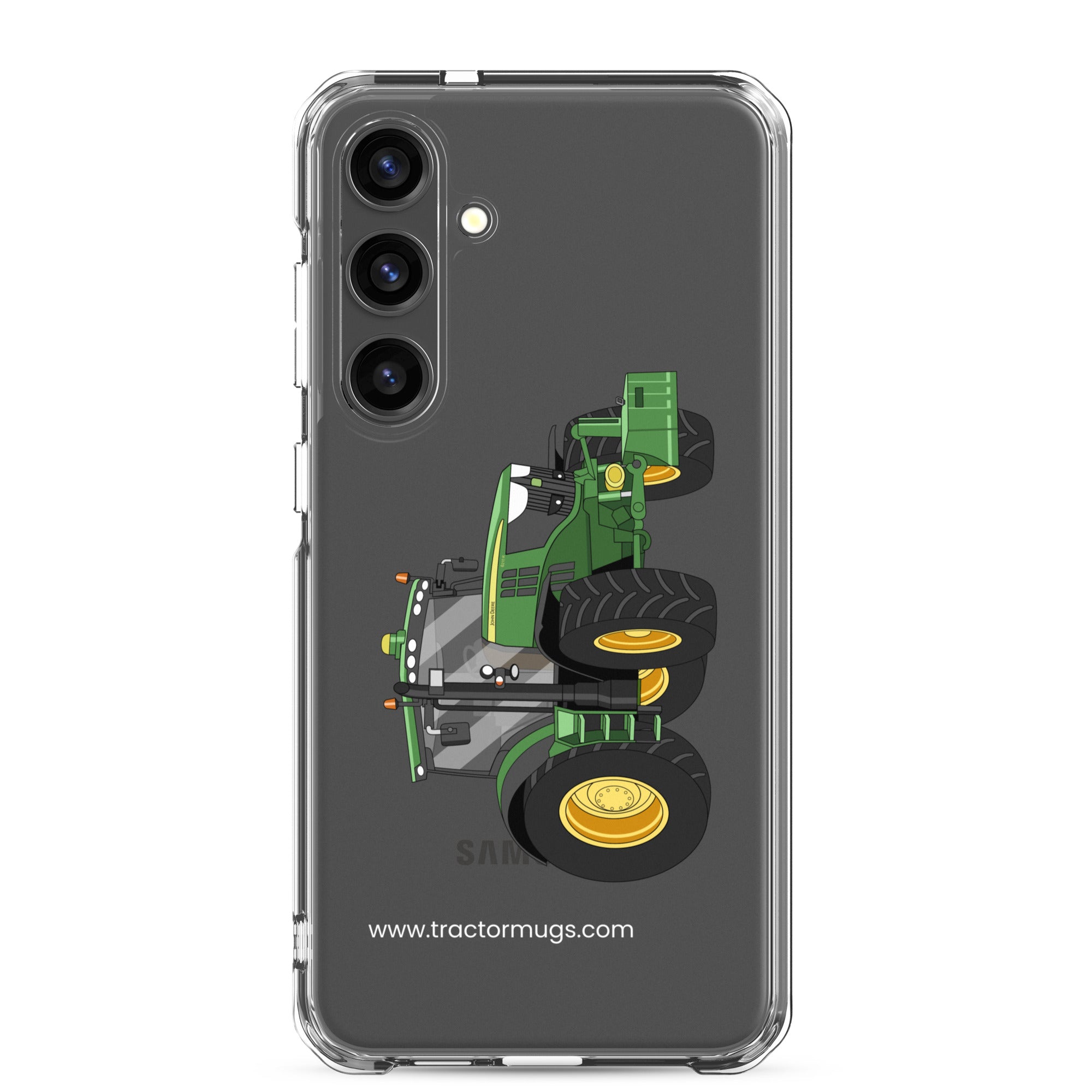 The Tractor Mugs Store Samsung Galaxy S24 Plus John Deere 6210 R | Clear Case for Samsung® Quality Farmers Merch