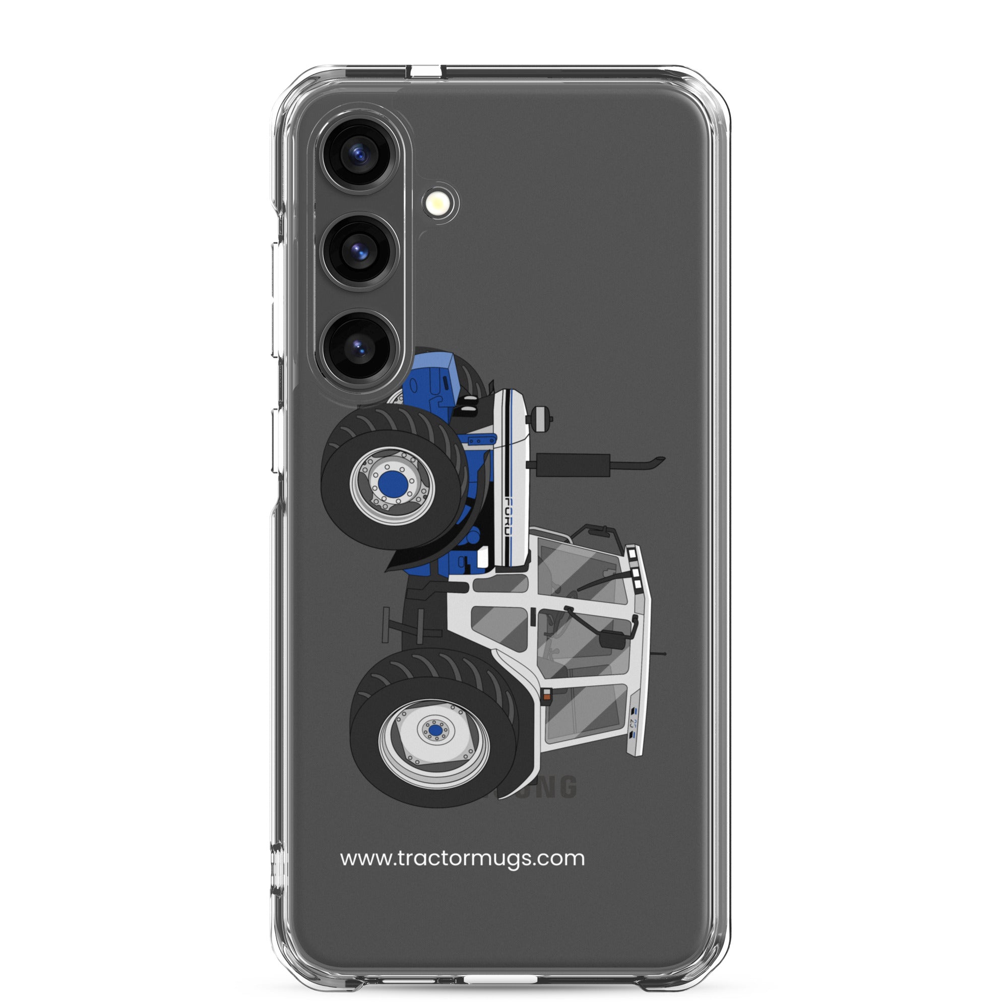 The Tractor Mugs Store Samsung Galaxy S24 Plus Jubilee Edition Silver Tractor | Clear Case for Samsung® Quality Farmers Merch