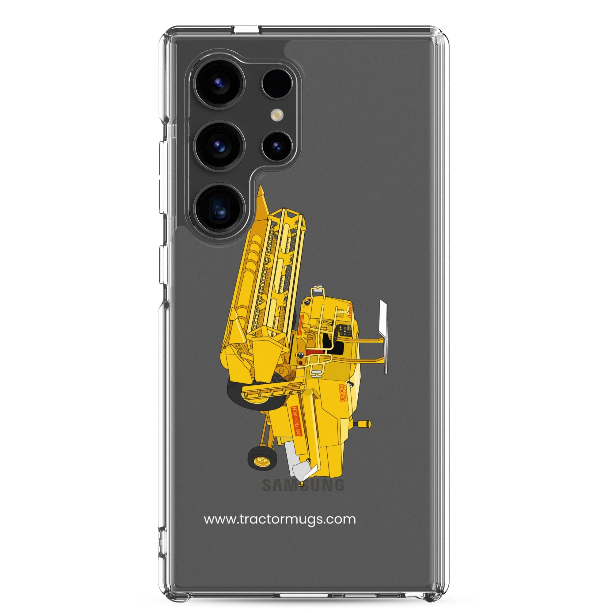 The Tractor Mugs Store Samsung Galaxy S24 Ultra Clayson 8060 Combine Harvester | Clear Case for Samsung® Quality Farmers Merch