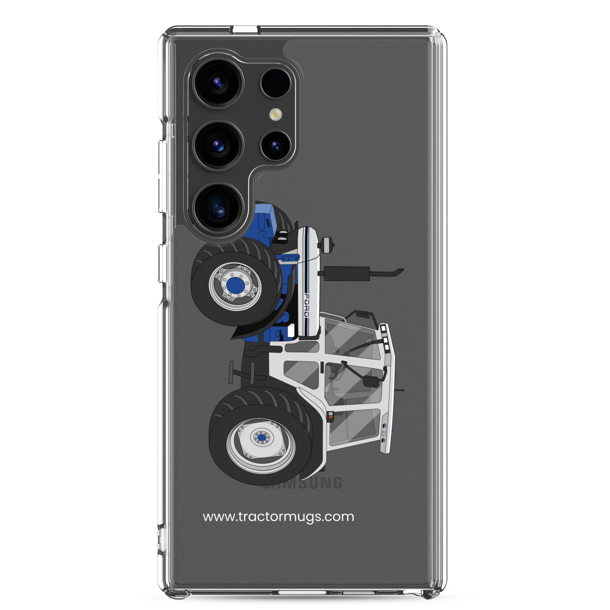 The Tractor Mugs Store Samsung Galaxy S24 Ultra Jubilee Edition Silver Tractor | Clear Case for Samsung® Quality Farmers Merch