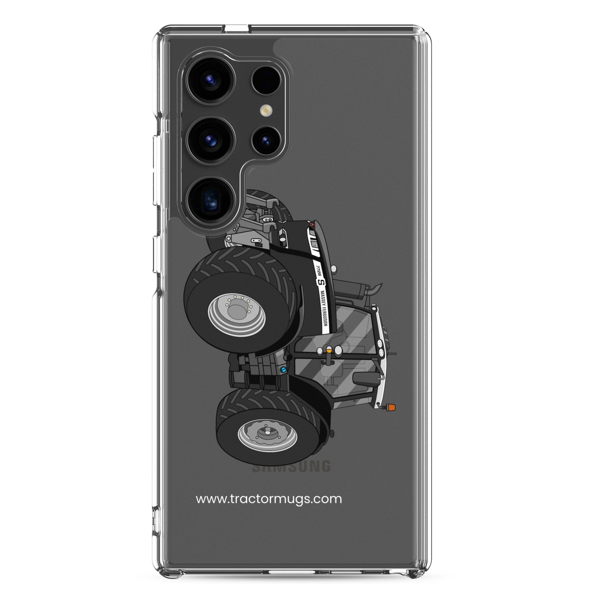 The Tractor Mugs Store Samsung Galaxy S24 Ultra Massey Ferguson 7726S Black Beauty | Clear Case for Samsung® Quality Farmers Merch