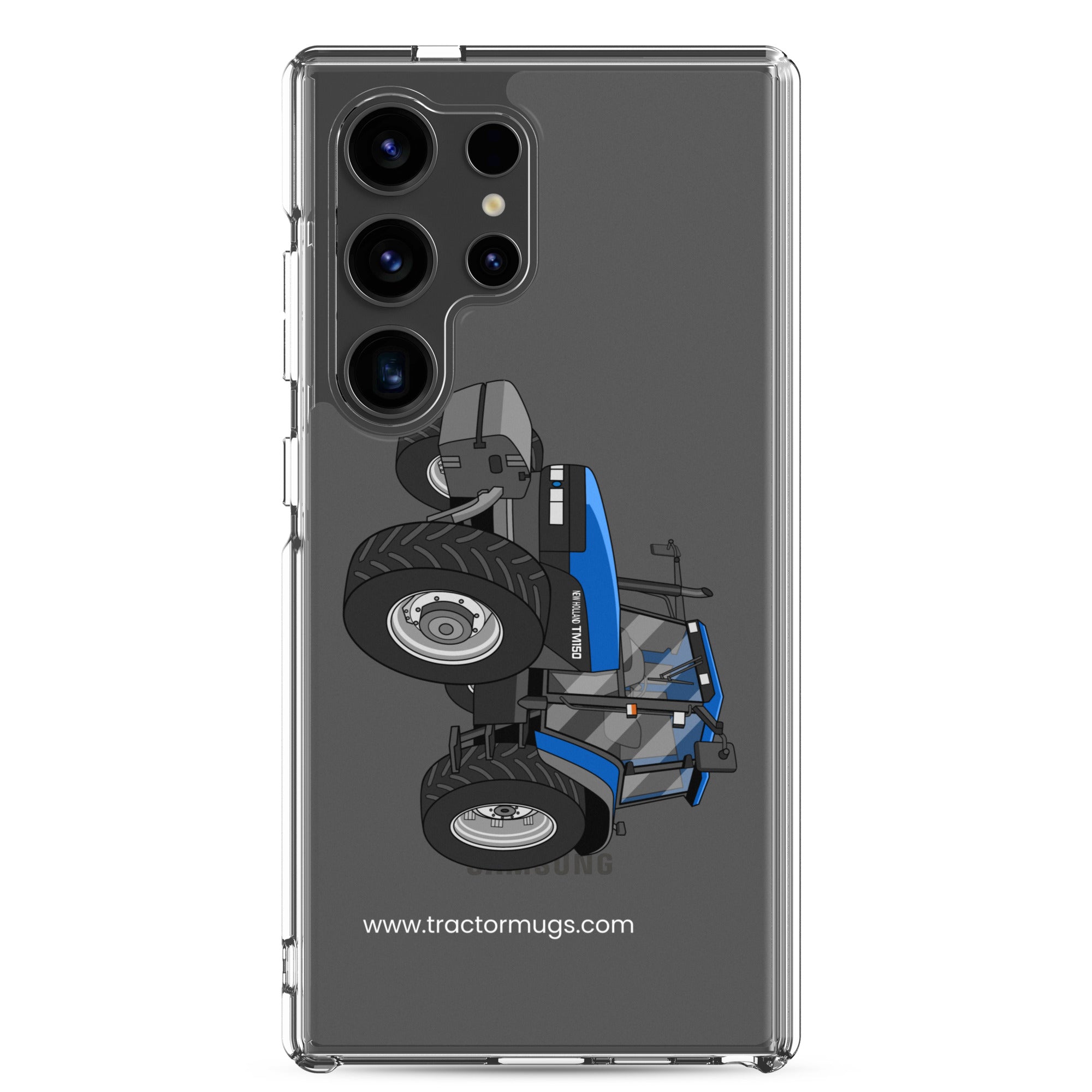 The Tractor Mugs Store Samsung Galaxy S24 Ultra New Holland TM 150 Super Steer | Clear Case for Samsung® Quality Farmers Merch