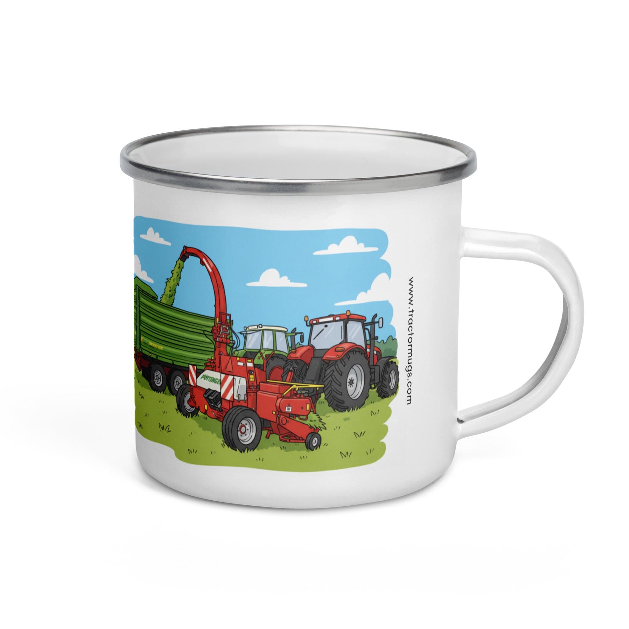 The Tractor Mugs Store Silage Man Old School' | Enamel Mug Quality Farmers Merch
