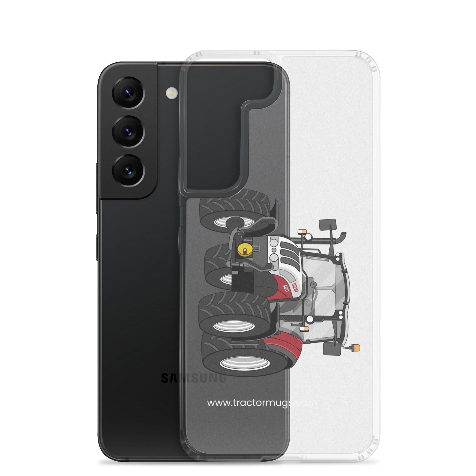 The Tractor Mugs Store Steyr 4120 Plus | Clear Case for SamsungĀ® Quality Farmers Merch