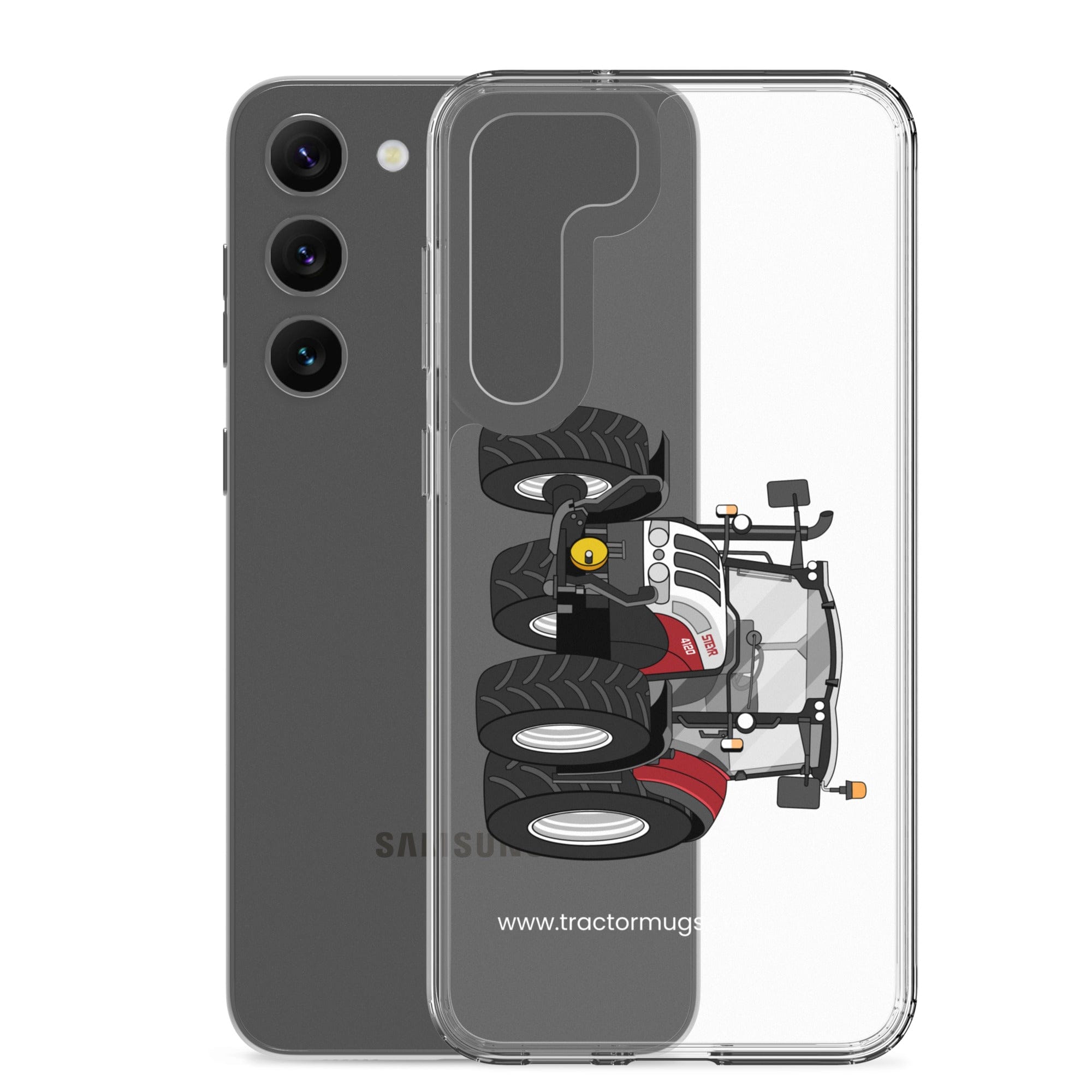 The Tractor Mugs Store Steyr 4120 Plus | Clear Case for SamsungĀ® Quality Farmers Merch