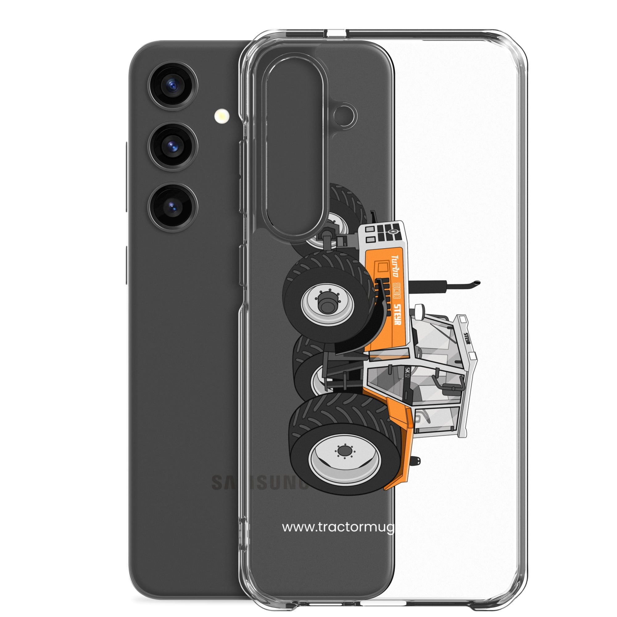 The Tractor Mugs Store Steyr SK 8130 Kommunal | Clear Case for SamsungĀ® Quality Farmers Merch