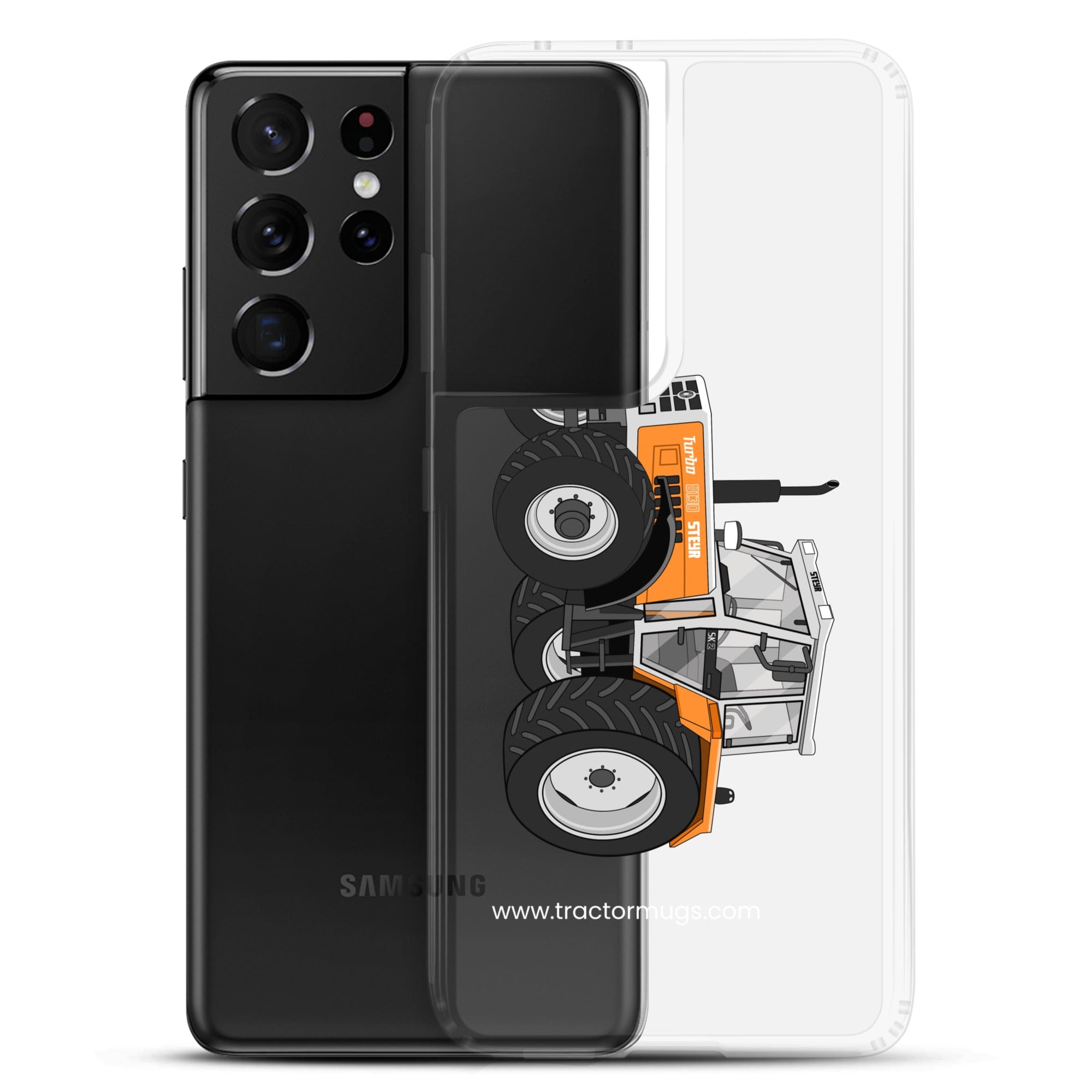 The Tractor Mugs Store Steyr SK 8130 Kommunal | Clear Case for SamsungĀ® Quality Farmers Merch