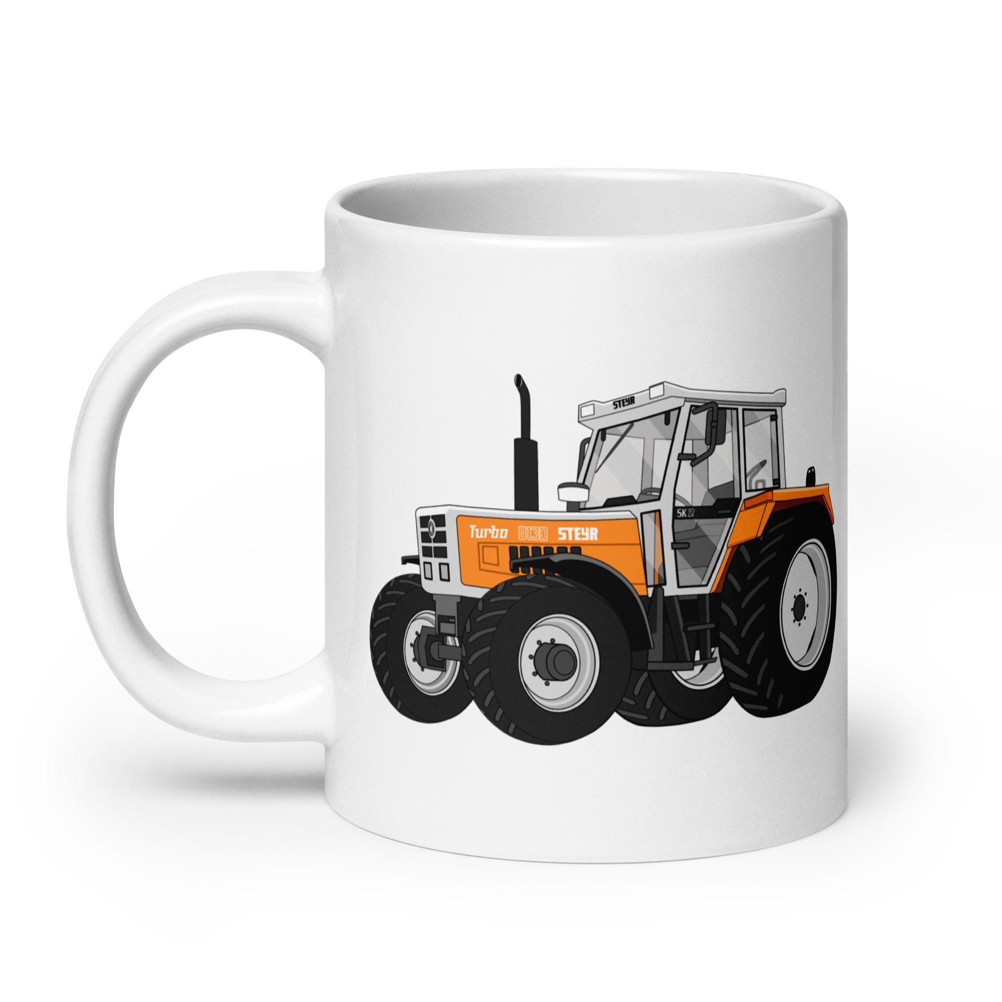 The Tractor Mugs Store Steyr SK 8130 Kommunal | White glossy mug Quality Farmers Merch