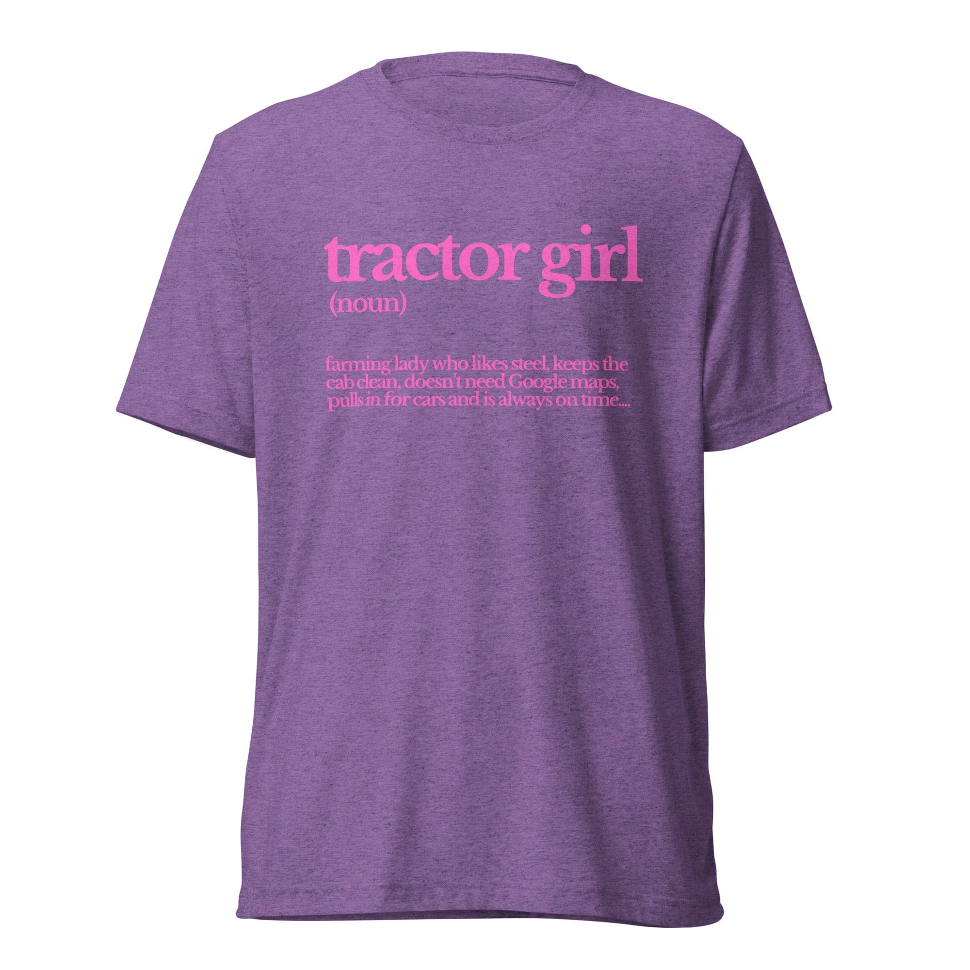 The Tractor Mugs Store T-Shirt Purple Triblend / XS TRACTOR GIRL | T-shirt Quality Farmers Merch