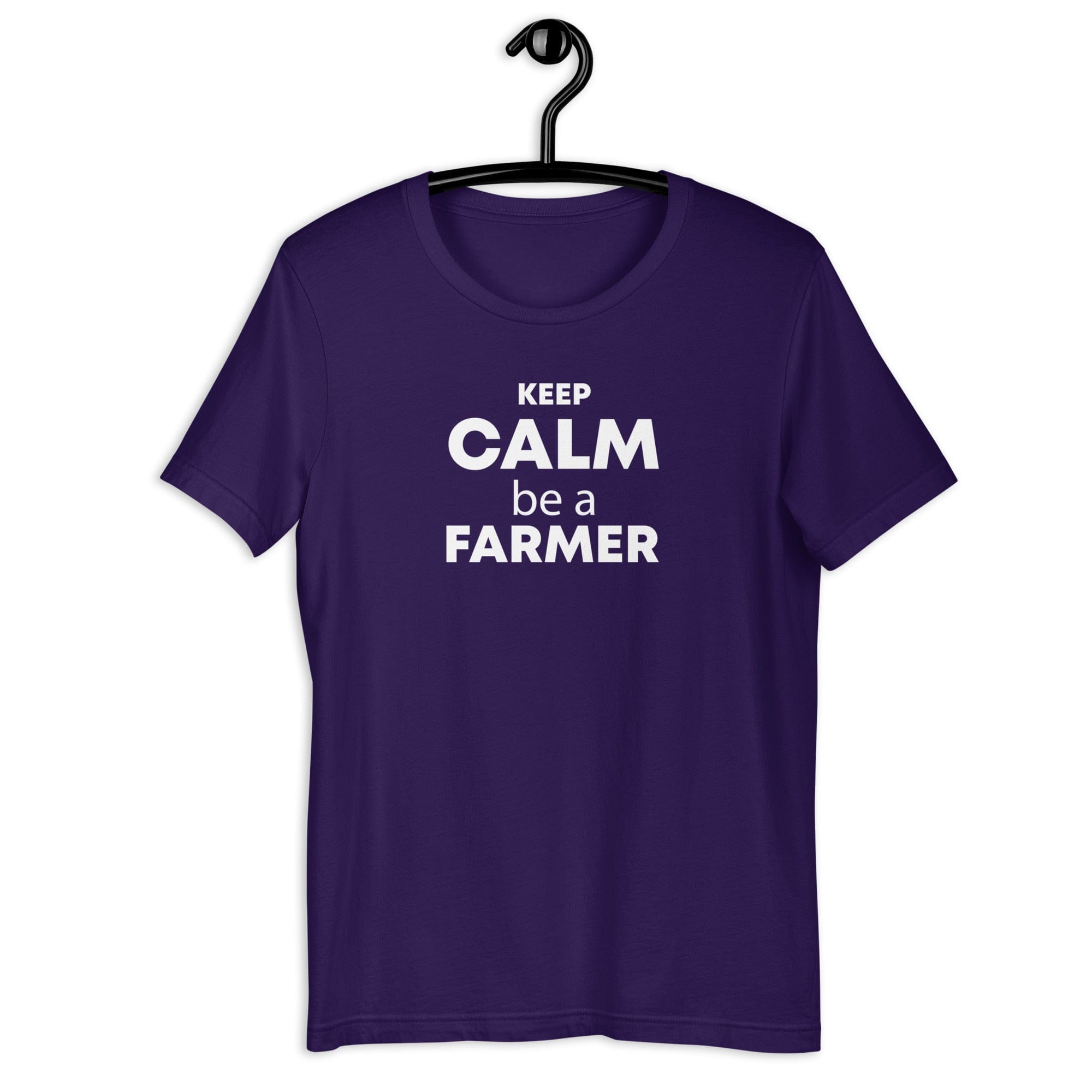 The Tractor Mugs Store Team Purple / XS Keep Calm. Be a Farmer | Unisex t-shirt Quality Farmers Merch