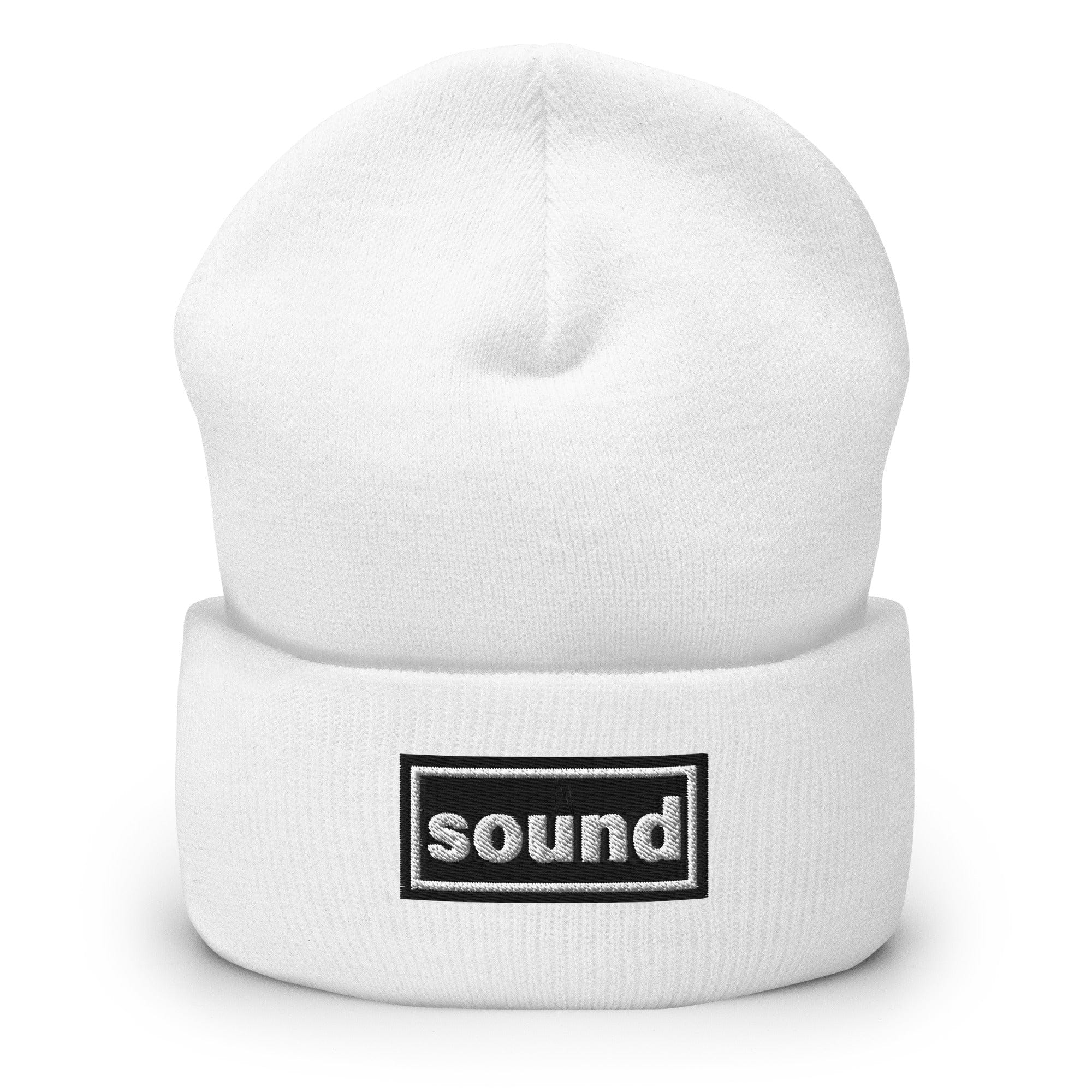 The Tractor Mugs Store White OASIS Style 'Sound' | Cuffed Beanie Quality Farmers Merch
