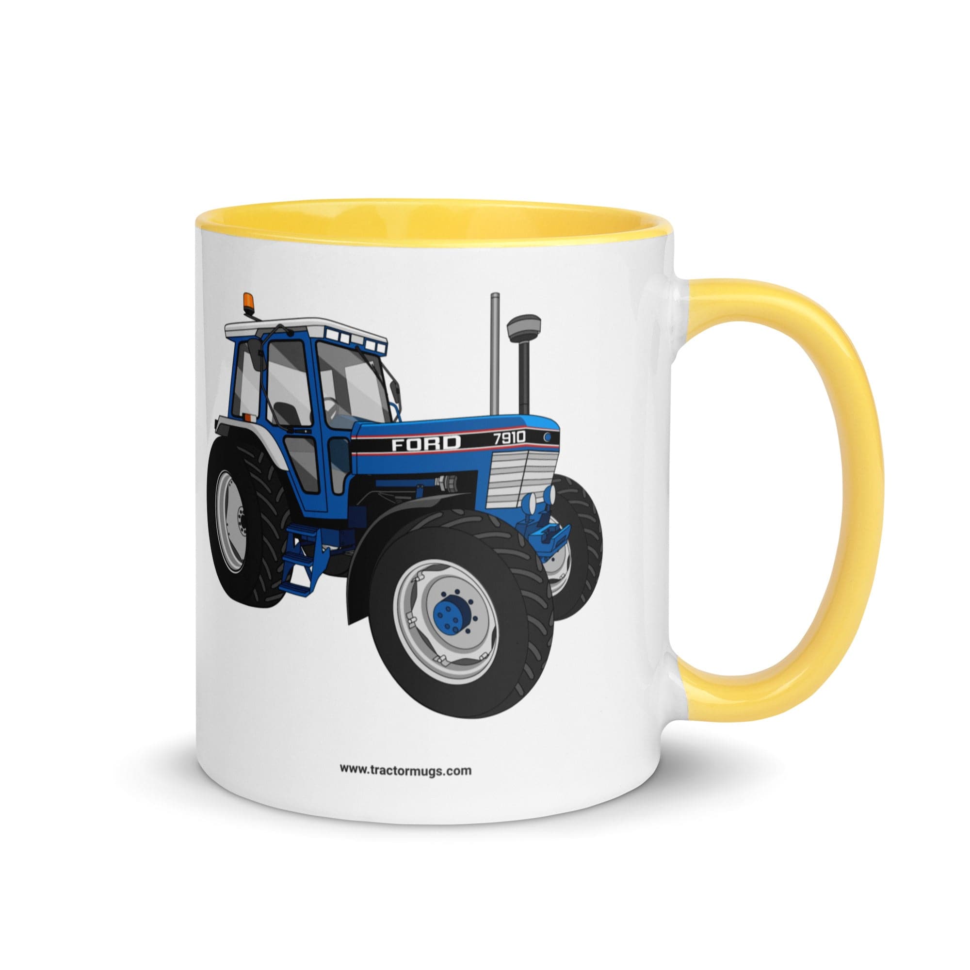 The Tractor Mugs Store Yellow / 11 oz Ford 7910 | Mug with Color Inside Quality Farmers Merch