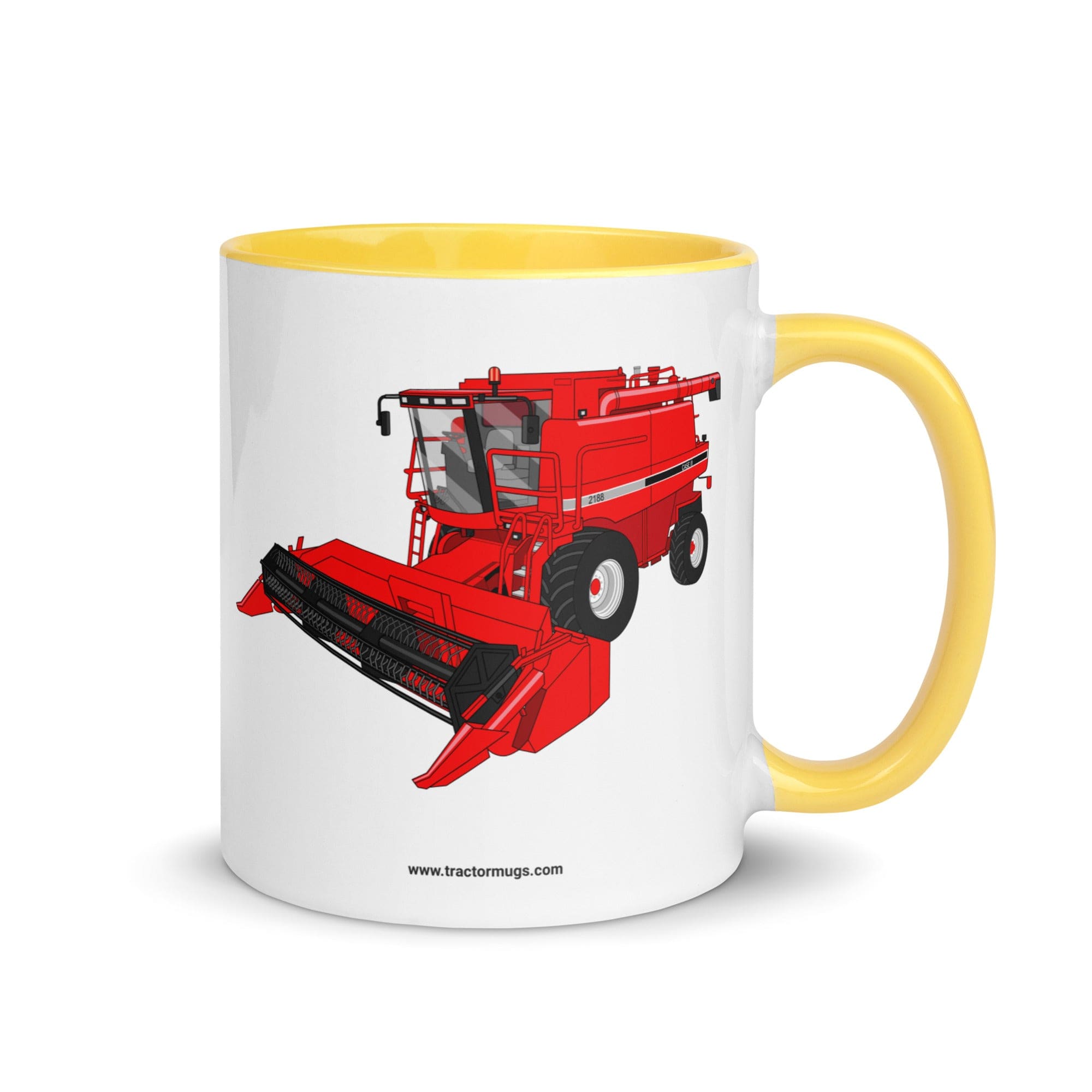 The Tractor Mugs Store Yellow Case IH Axial Flow 2188 Harvester | Mug with Color Inside Quality Farmers Merch