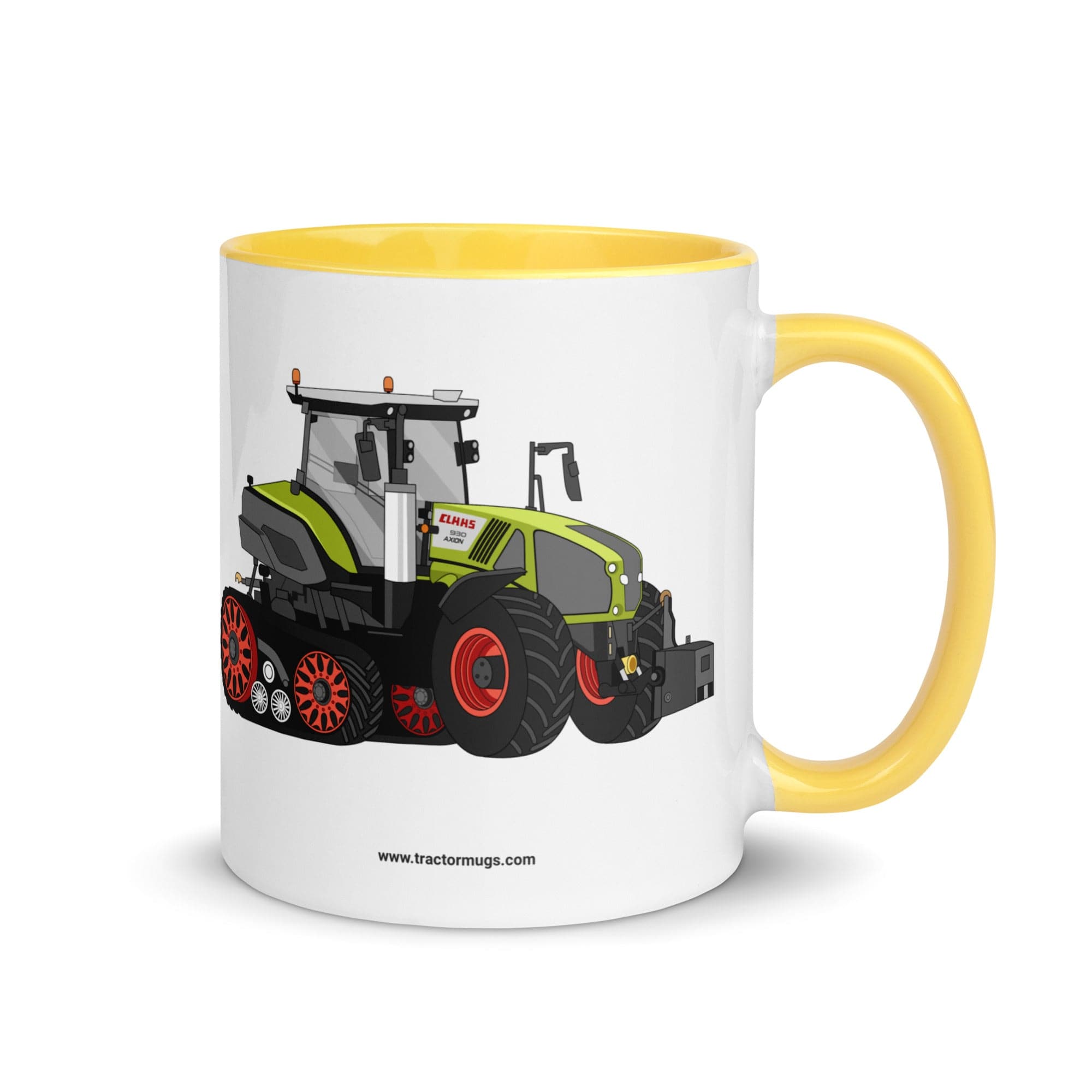 The Tractor Mugs Store Yellow Class Axion 930 Mug with Color Inside Quality Farmers Merch