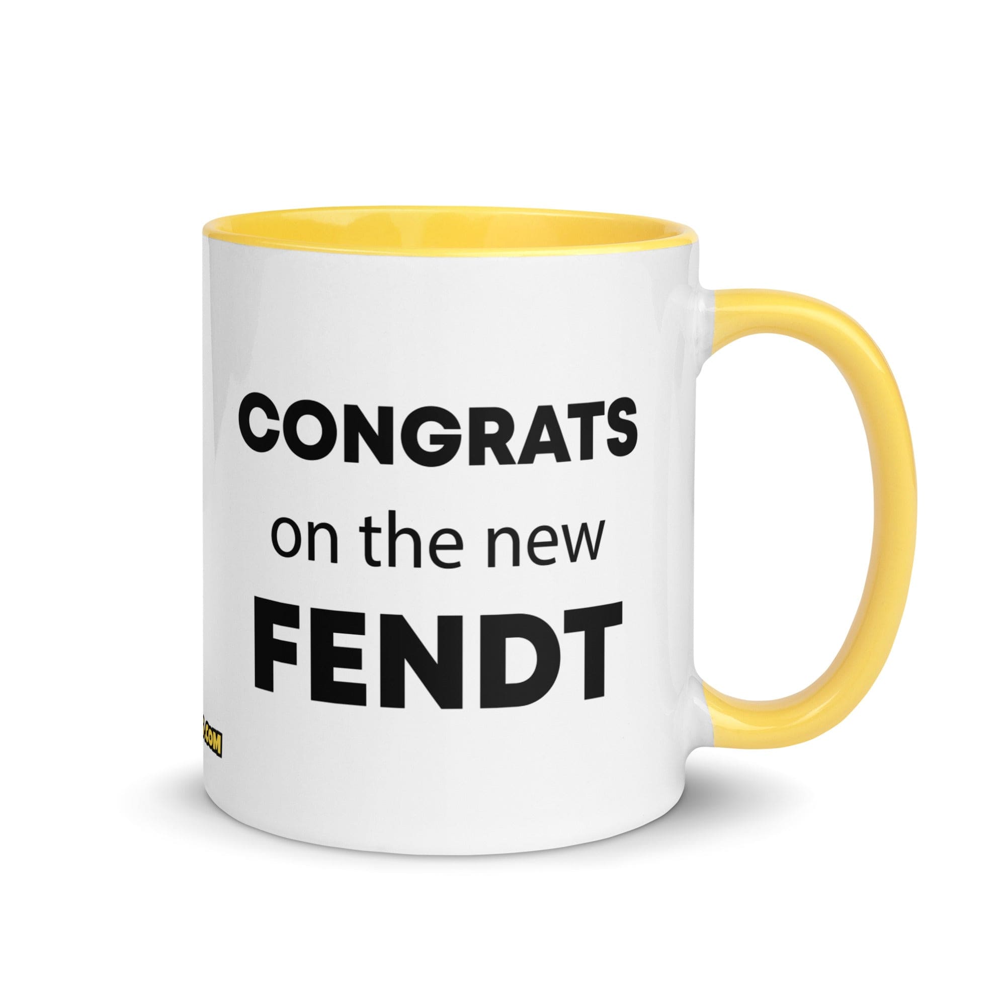 The Tractor Mugs Store Yellow Congrats On The New Fendt | Mug with Color Inside Quality Farmers Merch