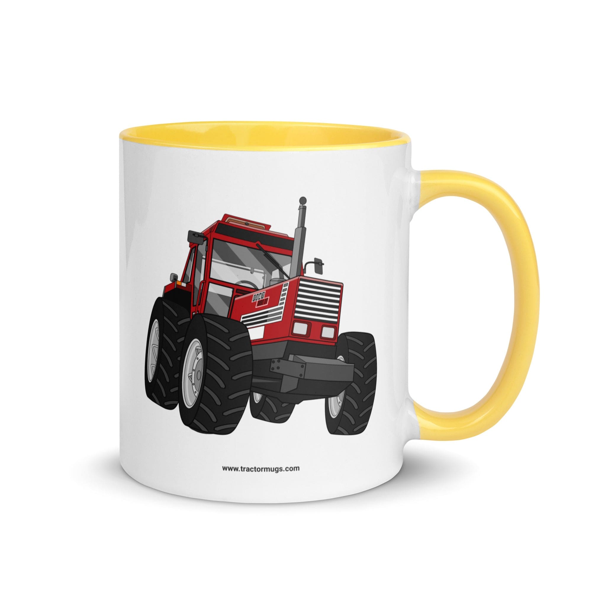The Tractor Mugs Store Yellow FIAT 1880 4WD | Mug with Color Inside Quality Farmers Merch