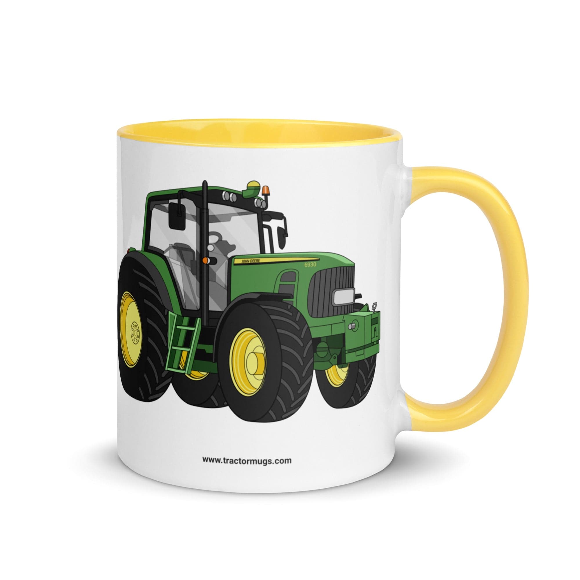The Tractor Mugs Store Yellow John Deere 6930 Premium | Mug with Color Inside Quality Farmers Merch