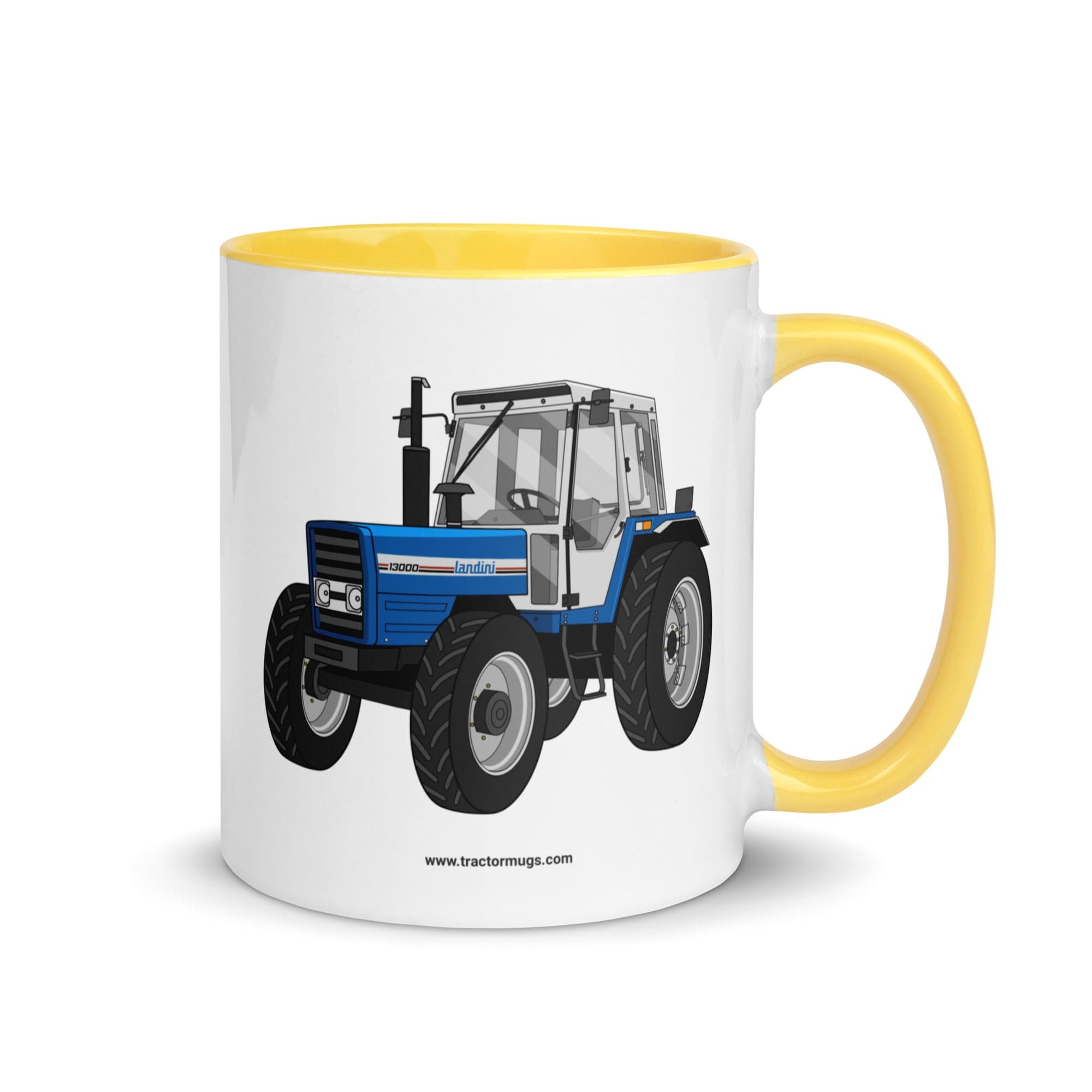The Tractor Mugs Store Yellow Landini 13000 | Mug with Color Inside Quality Farmers Merch