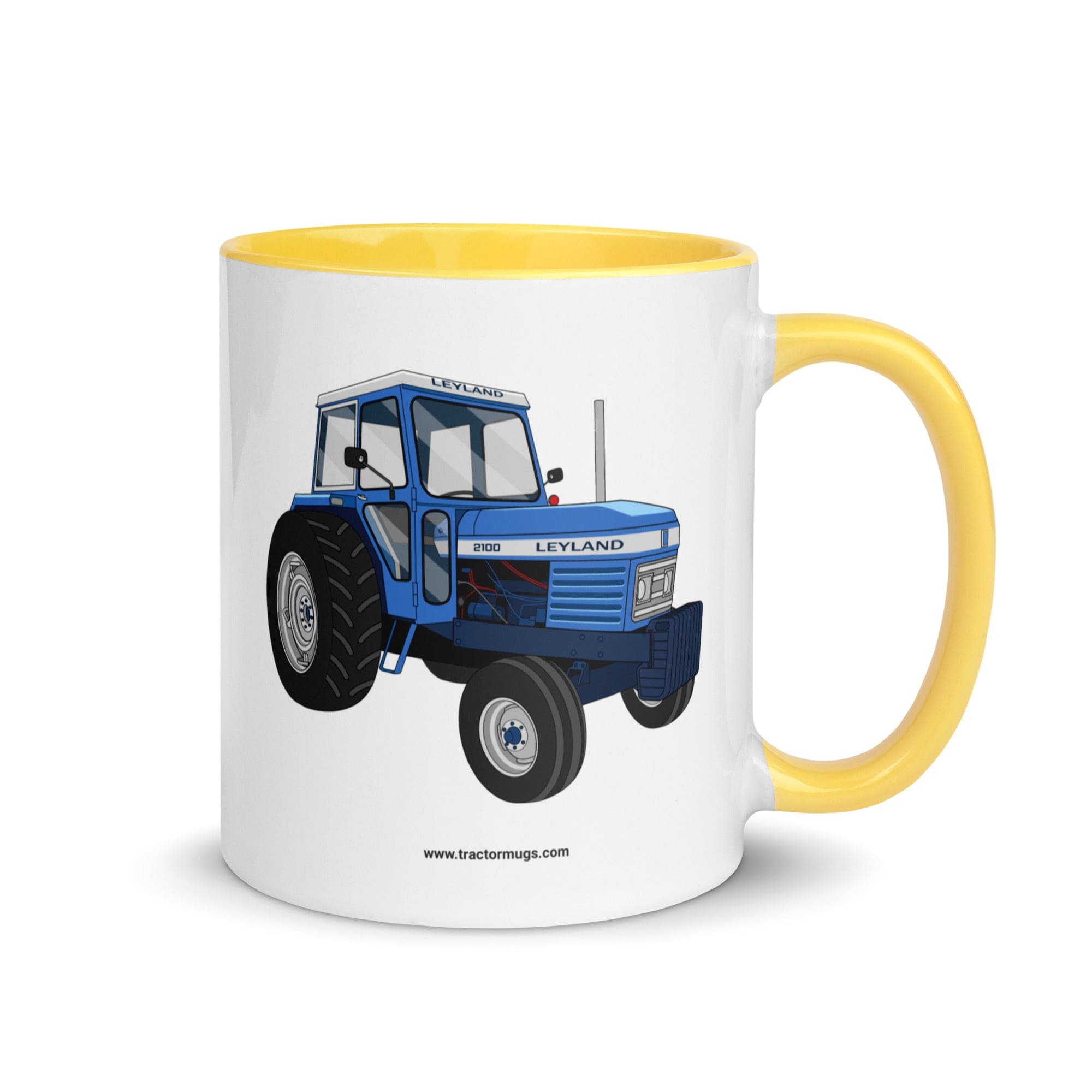 The Tractor Mugs Store Yellow Leyland 2100 | Mug with Color Inside Quality Farmers Merch