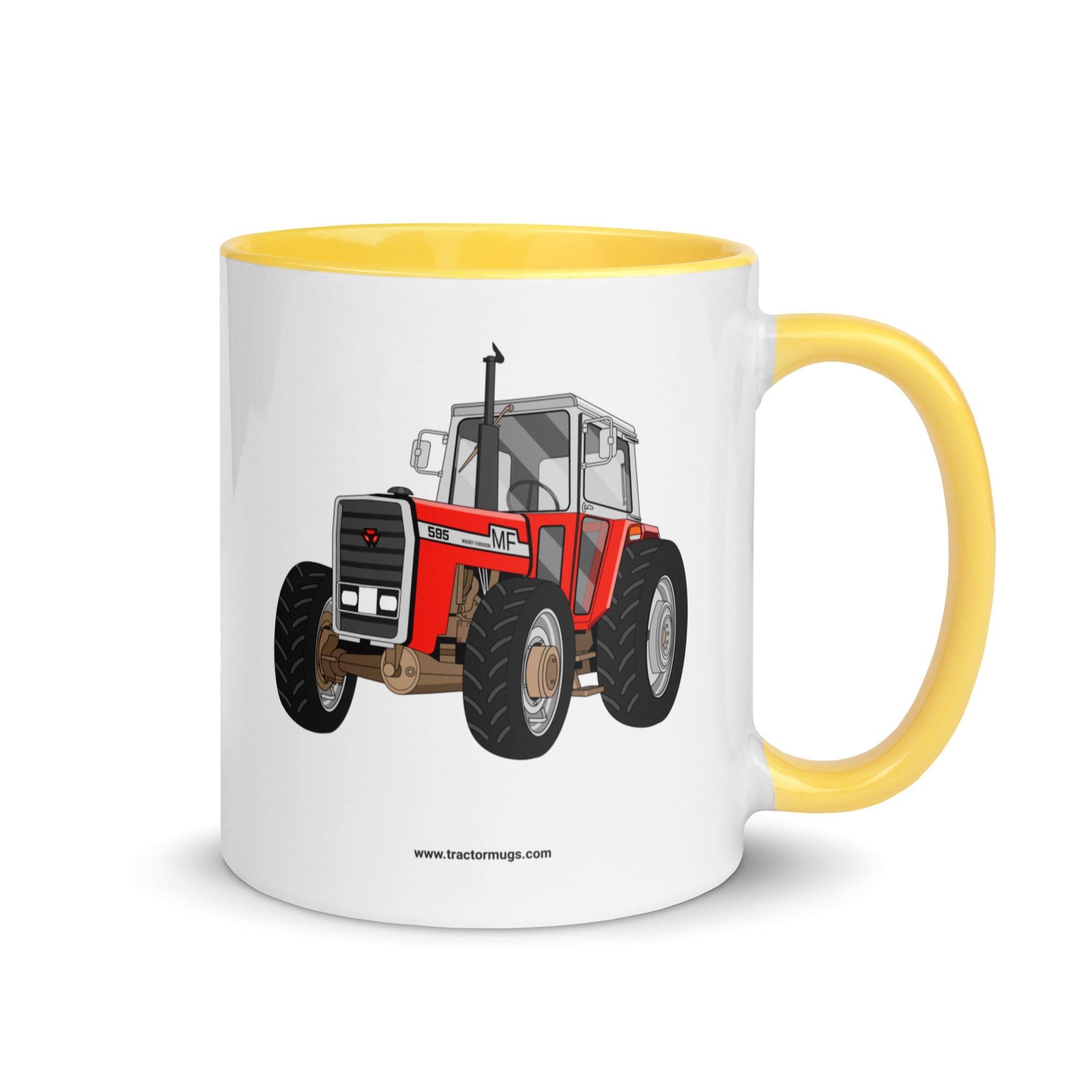 The Tractor Mugs Store Yellow Massey 595 | Mug with Color Inside Quality Farmers Merch