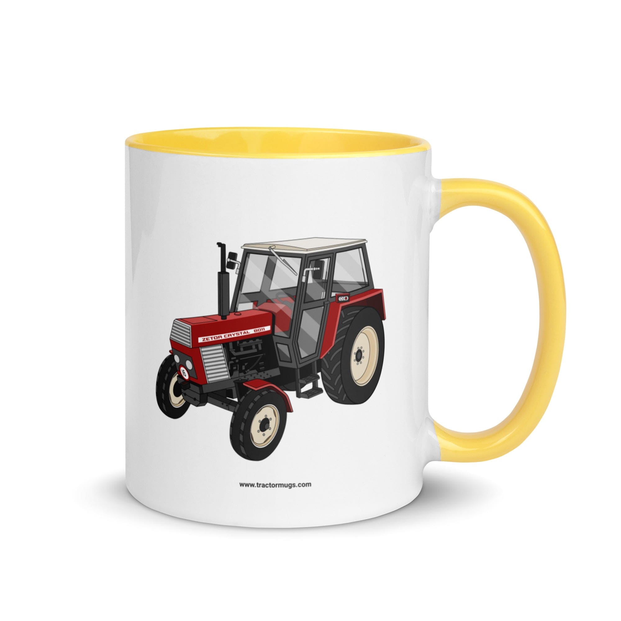 The Tractor Mugs Store Yellow Zetor Crystal 8011 | Mug with Color Inside Quality Farmers Merch