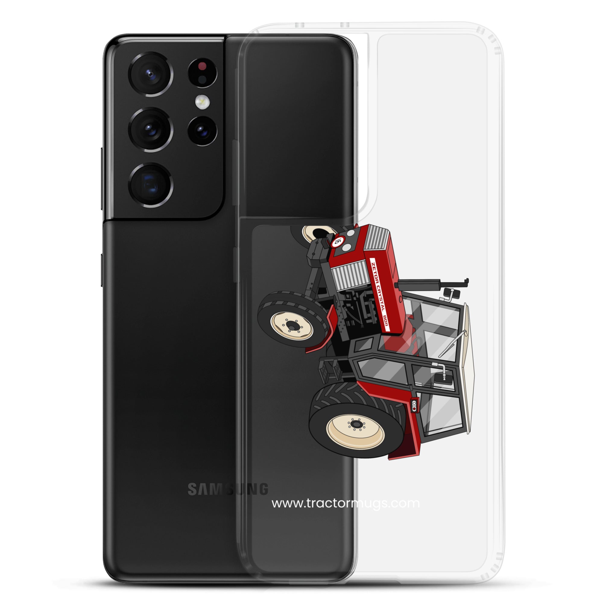 The Tractor Mugs Store Zetor Crystal 8011 | Clear Case for Samsung® Quality Farmers Merch