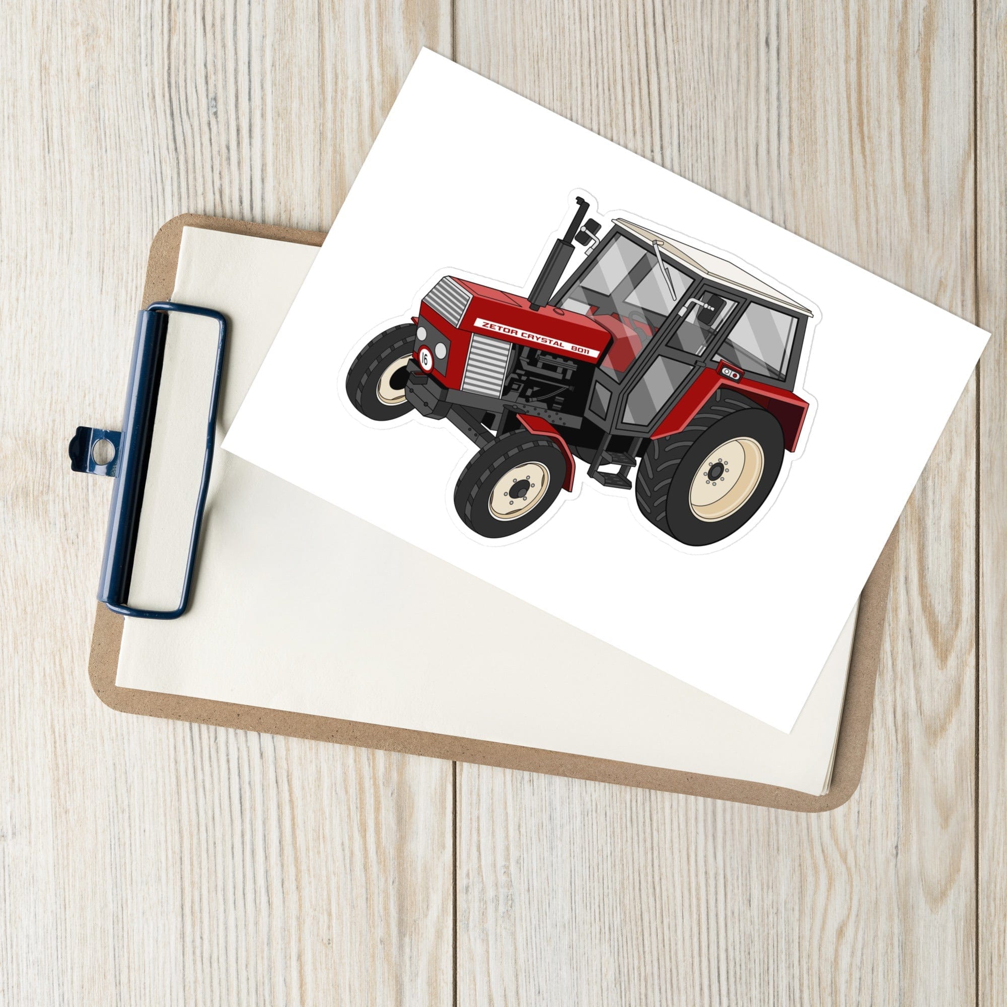 The Tractor Mugs Store Zetor Crystal 8011 | Large Sticker Quality Farmers Merch